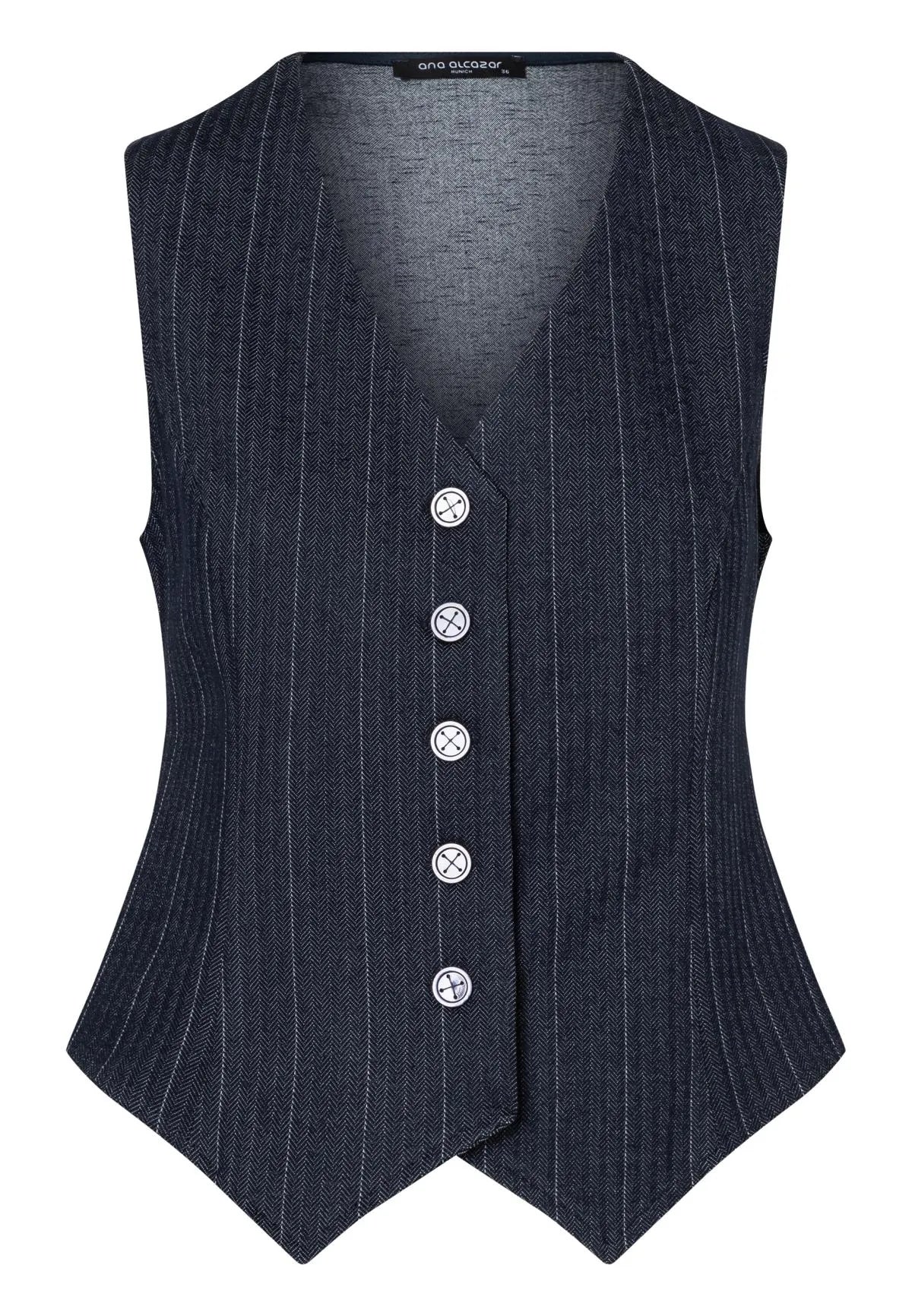 ANA ALCAZAR 032149-390 Nadelstreifen Weste blau
