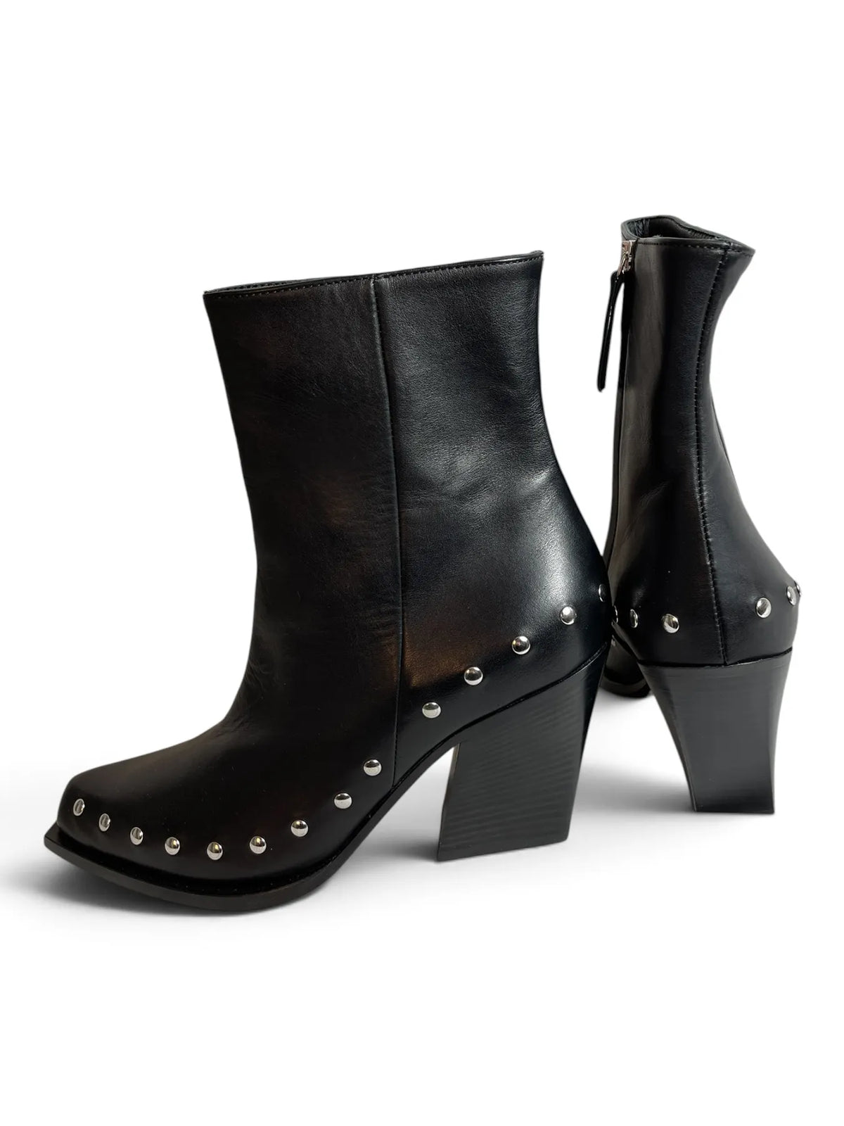 VIC MATIE 6250 XAVIER Cowboy Boots Stiefelette mit Nieten Schwarz