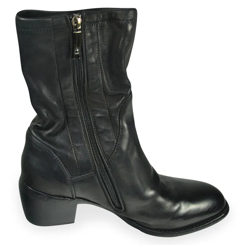 LEMARGO AH26A DAFNE Damen Stiefellette aus Leder Nero.