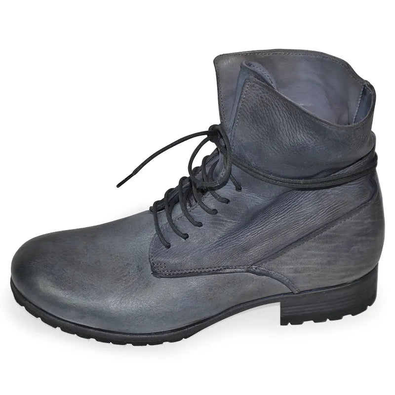 GIDIGIO AP060038 CERVO DAMEN STIEFELETTE USED LOOK ANTHRAZIT GRAU RABBIT.