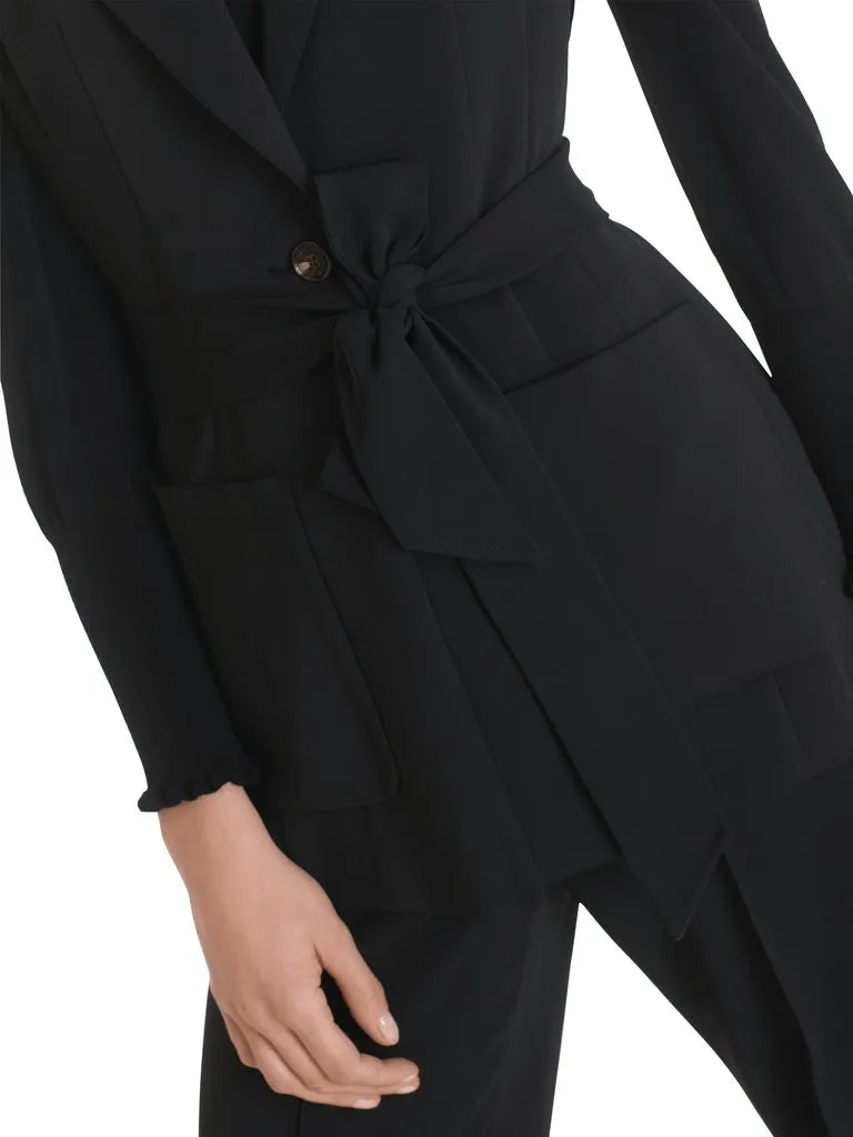 MARC CAIN TC 37.03 W56 Weste mit Bindegürtel Schwarz