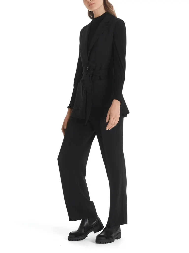 MARC CAIN TC 37.03 W56 Weste mit Bindegürtel Schwarz