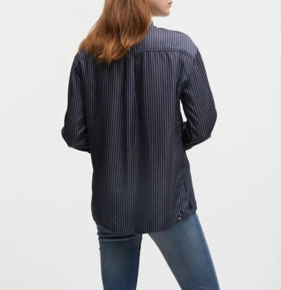 DENHAM 02-22-10-40-020 FARIDA DAMEN BLUSE TS BLAU INDIGO STRIPE