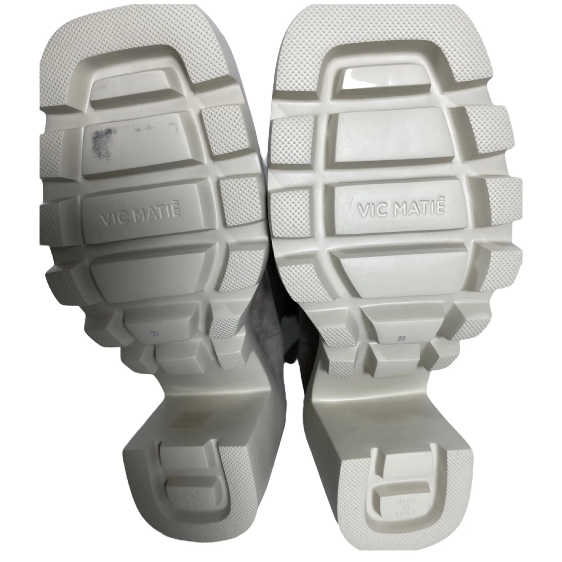 VIC MATIE 5002 VELOURSTR 305 DOVE_GREY Plateaustiefelette Blockabsatz Stretchleder Beige