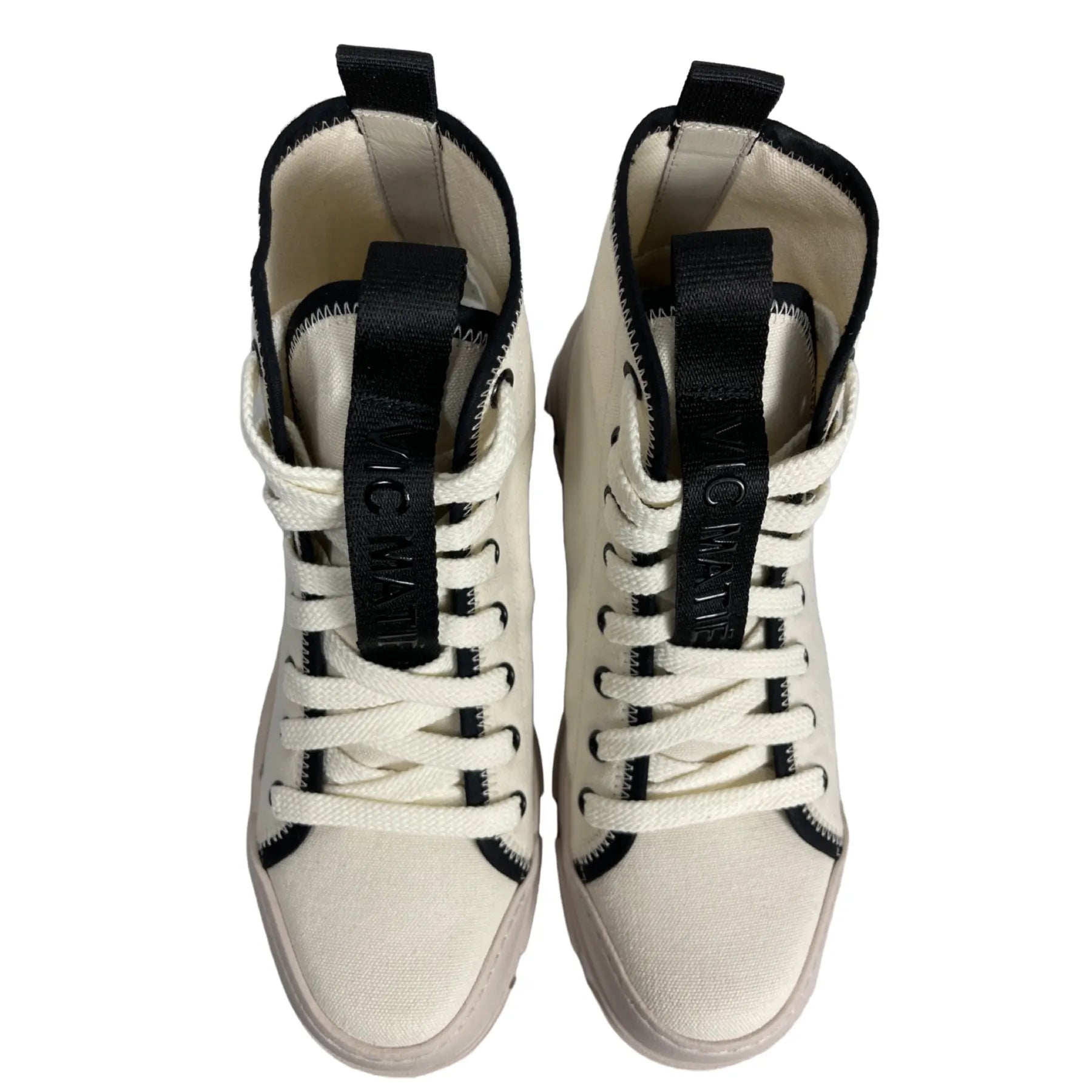 VIC MATIE 6420 NILO TRONC Sneaker Canvas Plateaustiefelette Off-White 112