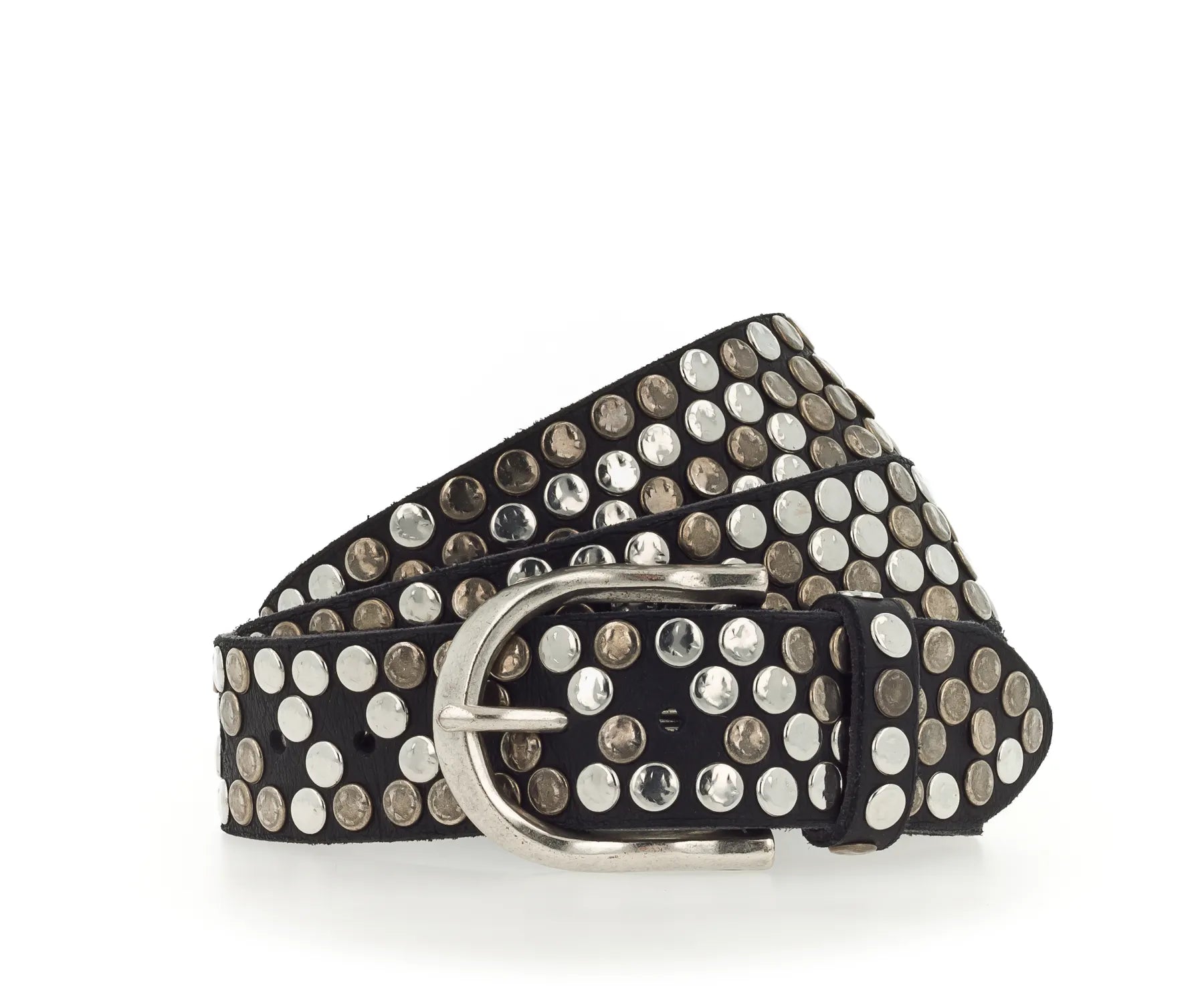 B.BELT BB0765L38 Liv Damen Leder Gürtel 35 mm Nieten