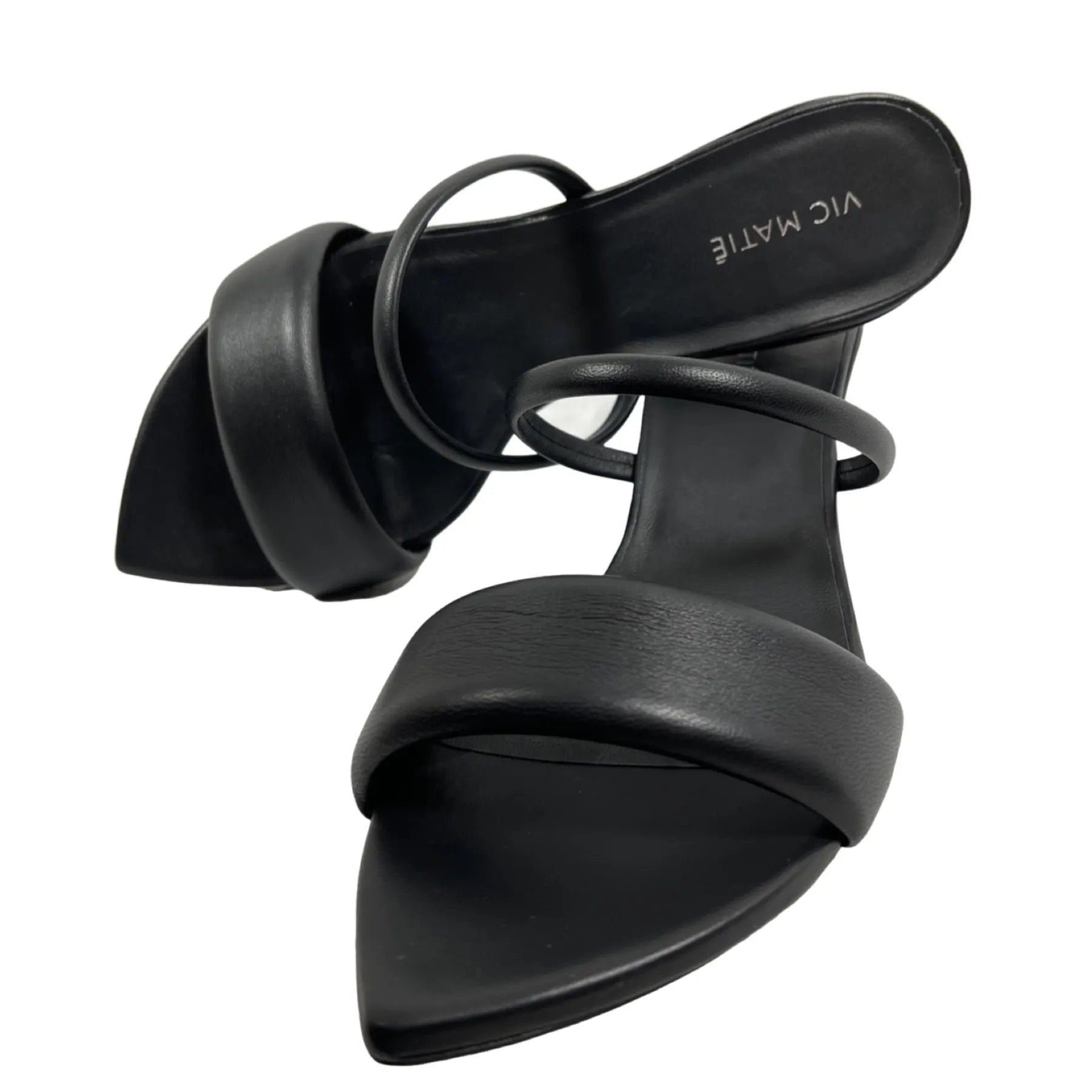 VIC MATIE 7050 BONBON Sandaletten mit Lederriemen Schwarz
