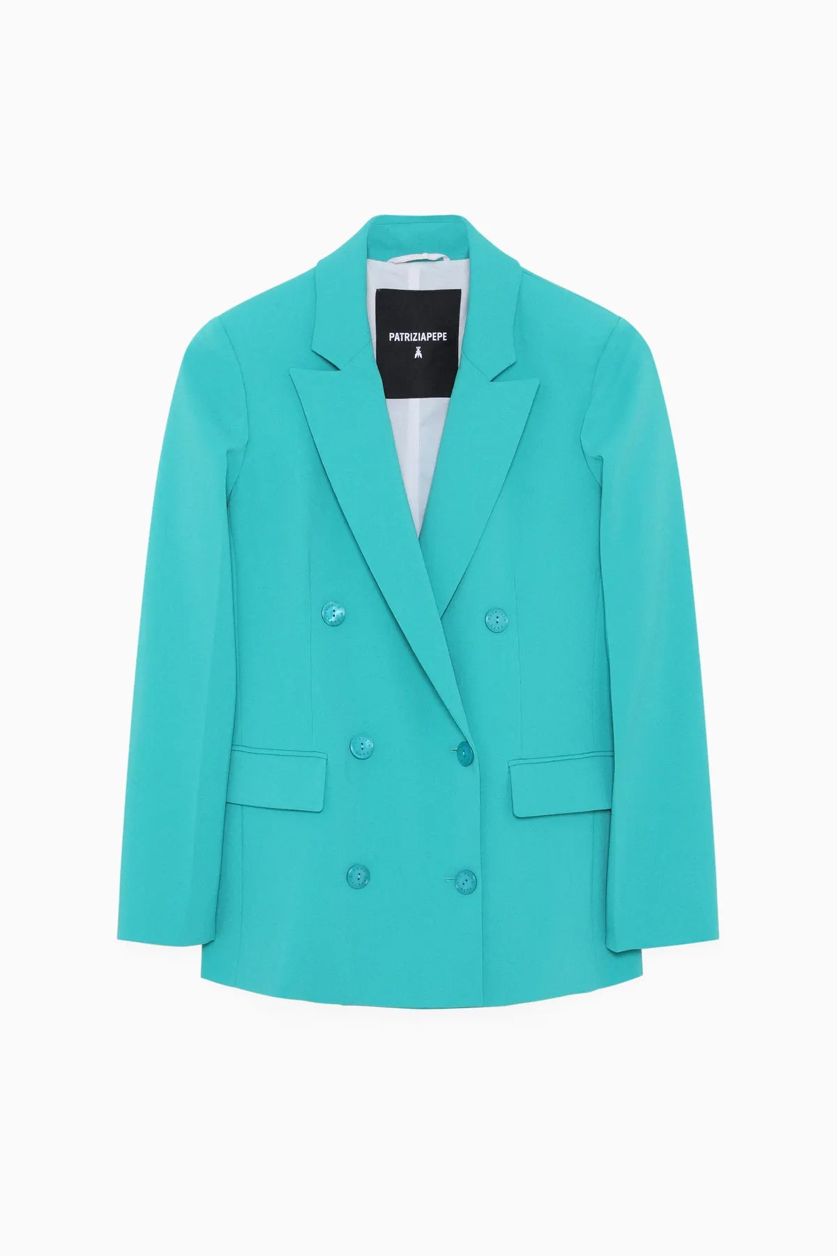 PATRIZIA PEPE 8S0454 A6F5 Blazer aus Stretch-Gewebe Illusion Green G546