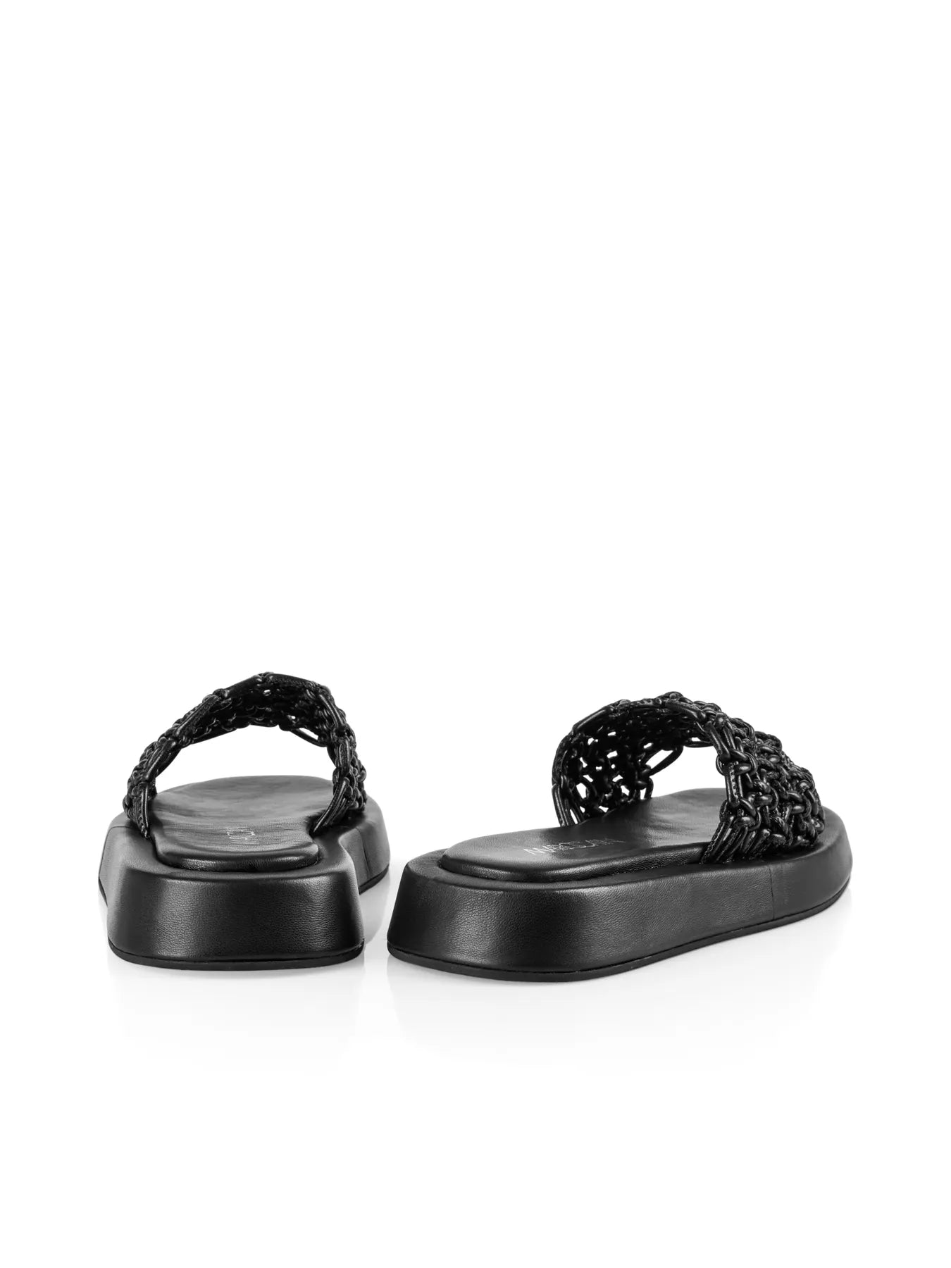 MARC CAIN UB SG.15 Z08 Plateau-Sandale Knoten geflochten Schwarz 900