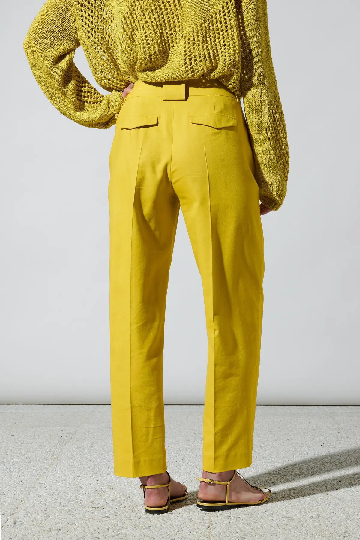 LUISA CERANO 678519/3461-0 Damen Hose Gabardine-Tapered-Pants Gelb