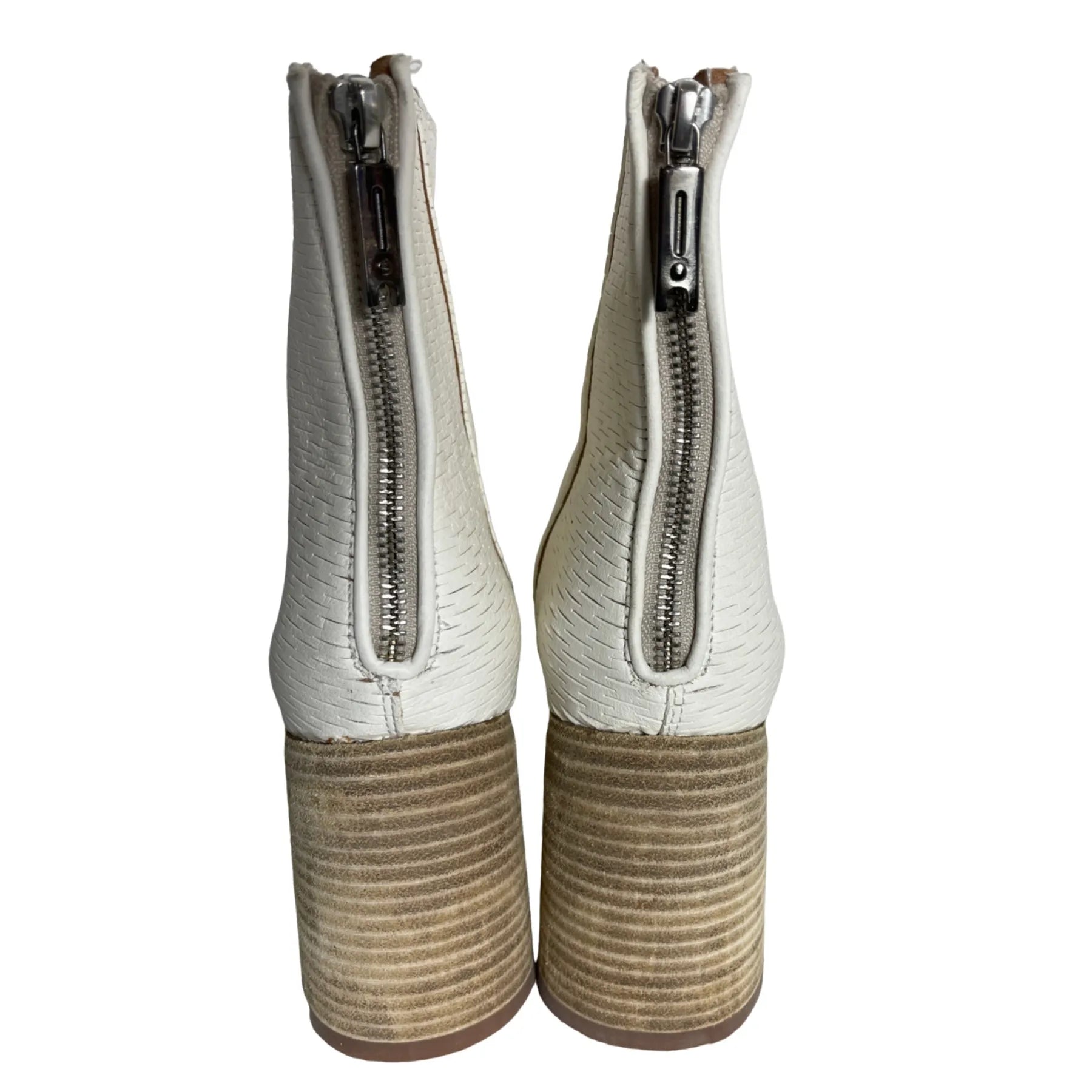 LEMARGO FP02C GIGI PELLAME BIANCO Damen Stiefeletten Leder perforiert Ecru.