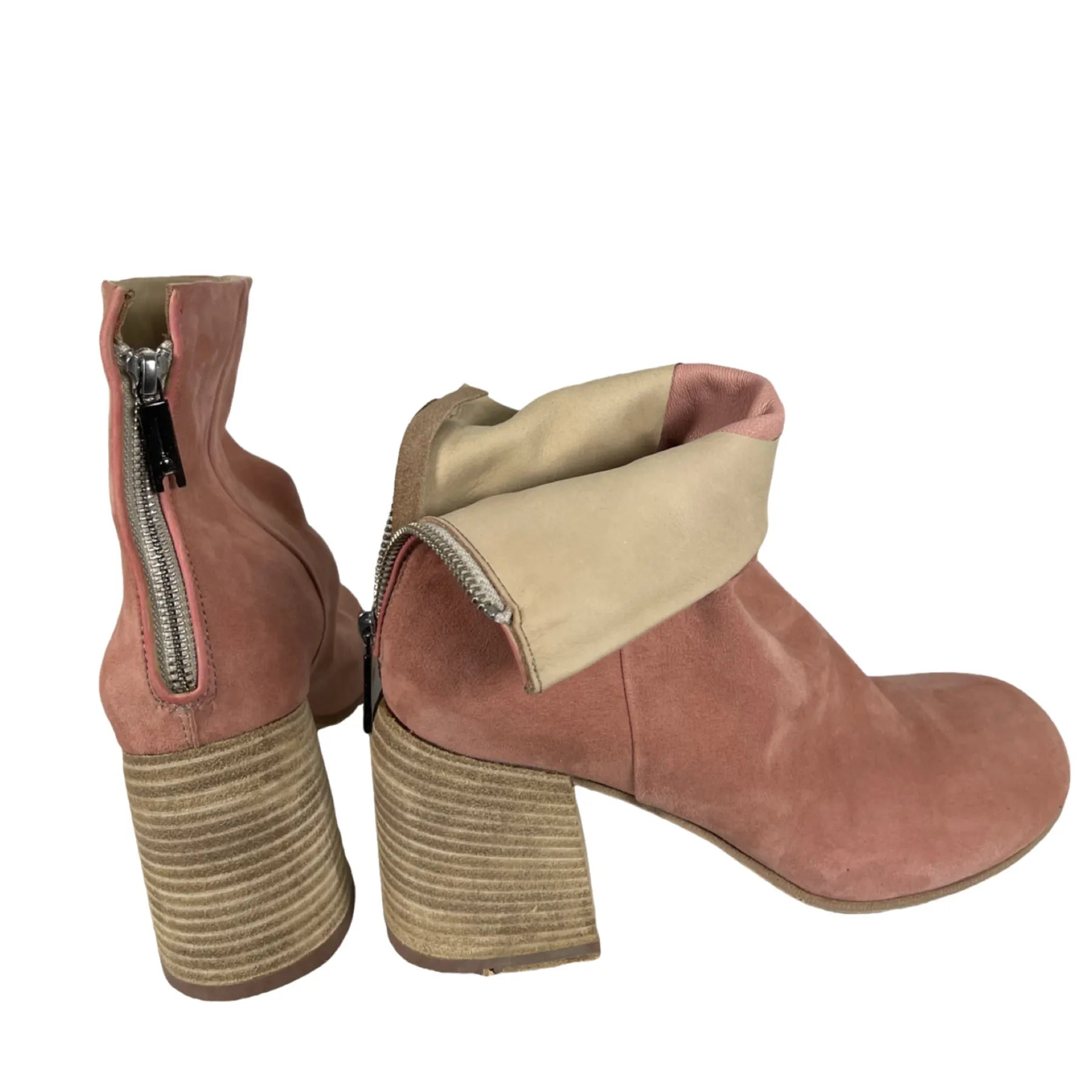 LEMARGO FP02B CAMOSCIO PELLAME Damen Stiefelette Suede Leder Rosa.