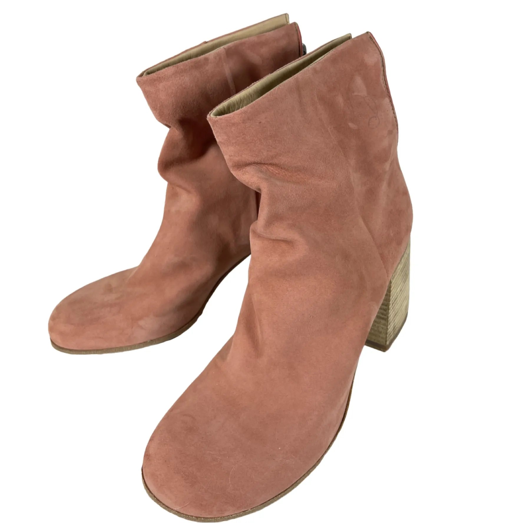 LEMARGO FP02B CAMOSCIO PELLAME Damen Stiefelette Suede Leder Rosa.
