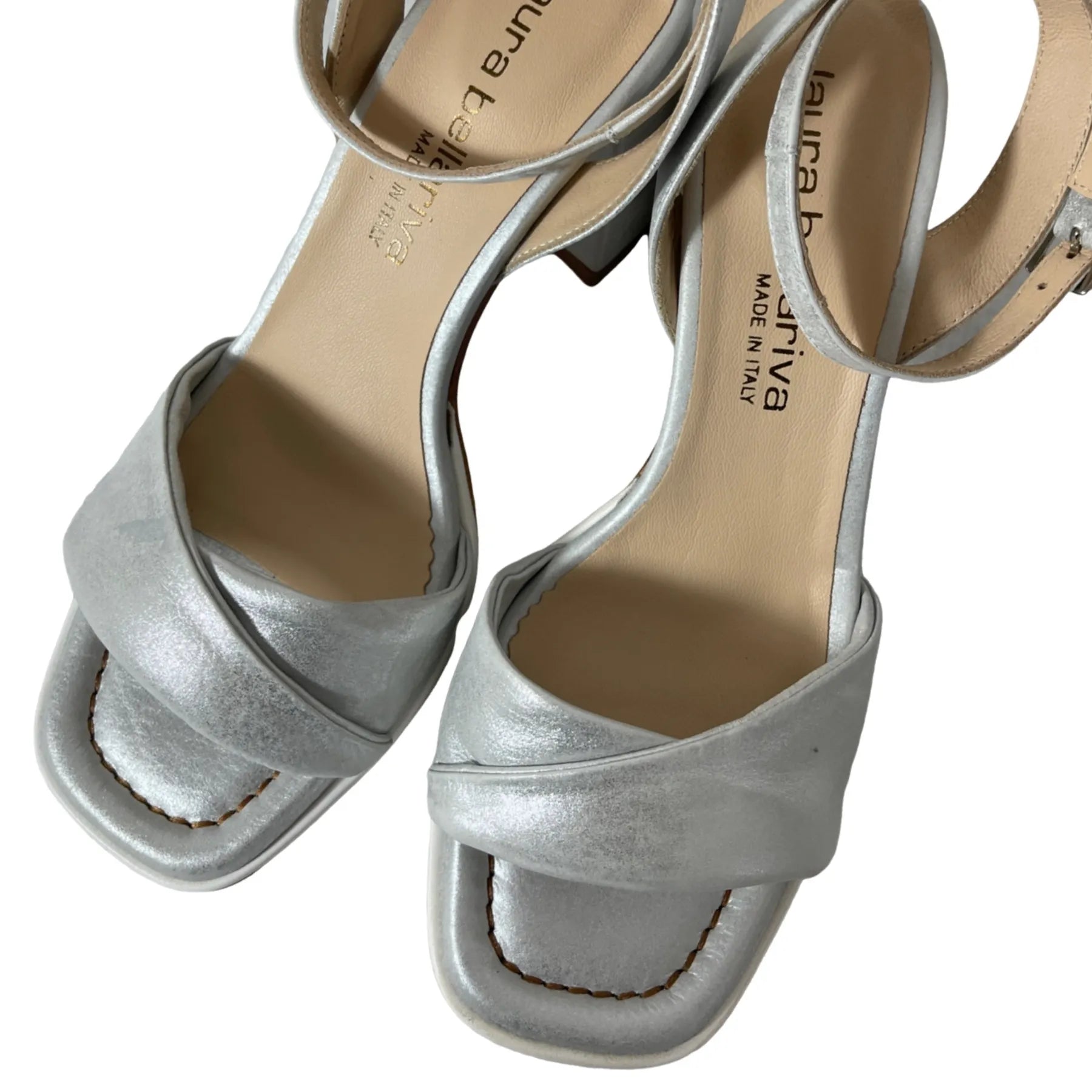 Laura Bellariva 8973 METAL Damen Sandalette Silver