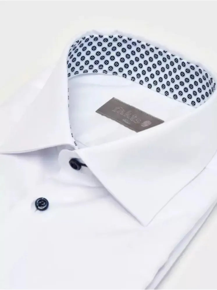 fakts 9002 Slim Fit Busy Herren Hemd Twill weiß white uni 111