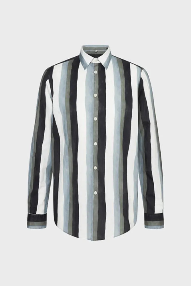 DRYKORN 144064 RAMIS 10 Herren Hemd Streifenmuster 47350