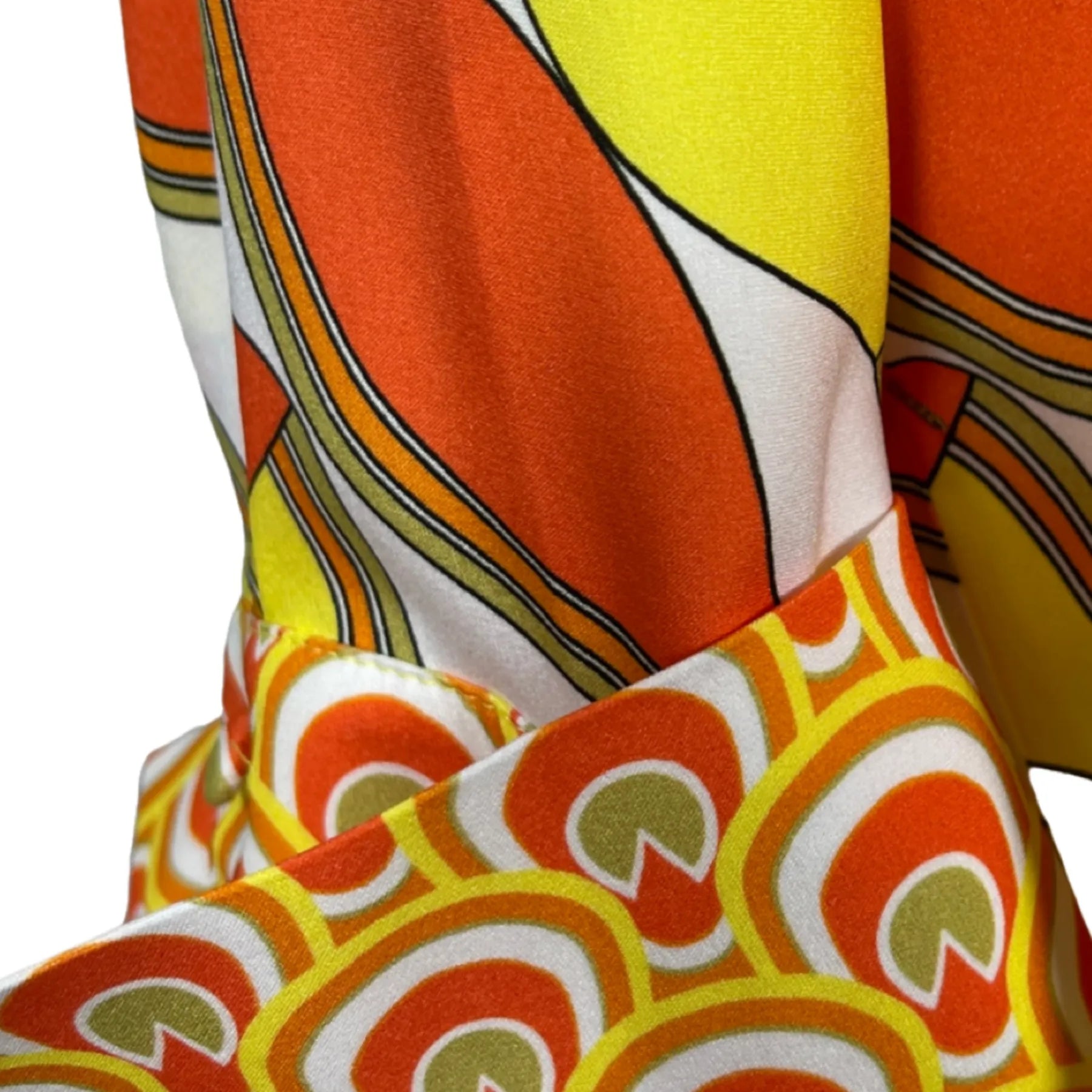 HERZENSANGELEGENHEIT 25231-6054 Damen Seidenbluse Stretch mandarino multi Gelb/Orange