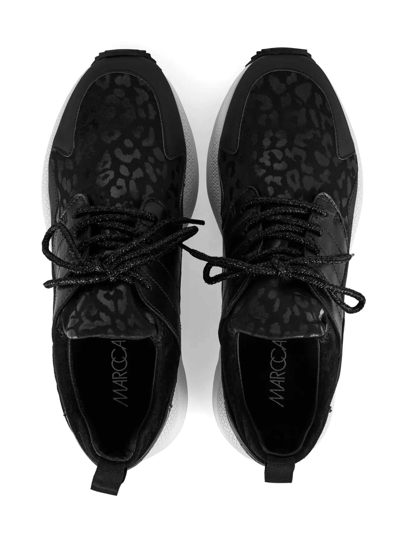 MARC CAIN VB SH.05 J02 Sneaker mit Leo-Dessin Schwarz