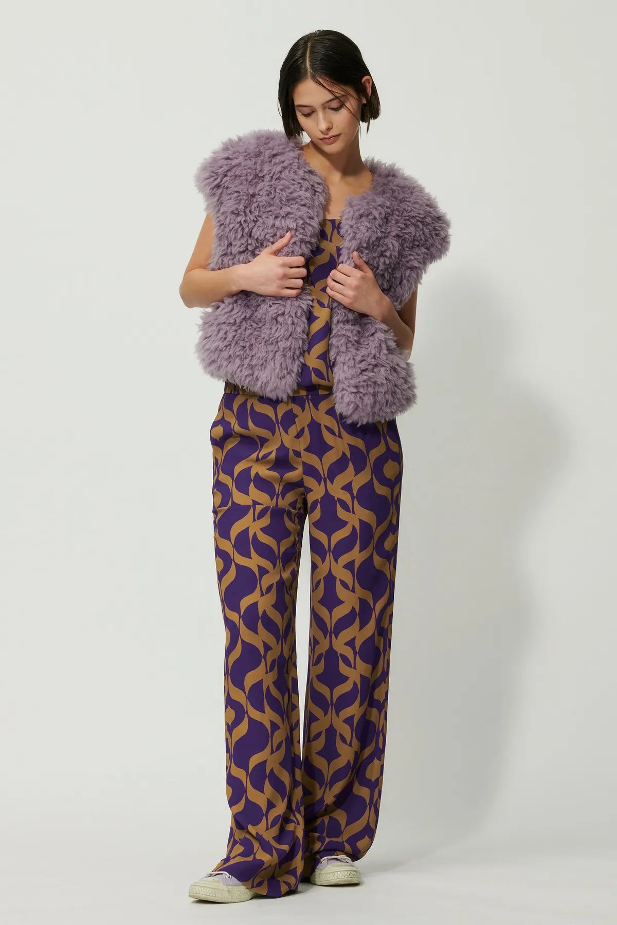 LUISA CERANO
688573/3525-0 Damen Hose Lila/Braun