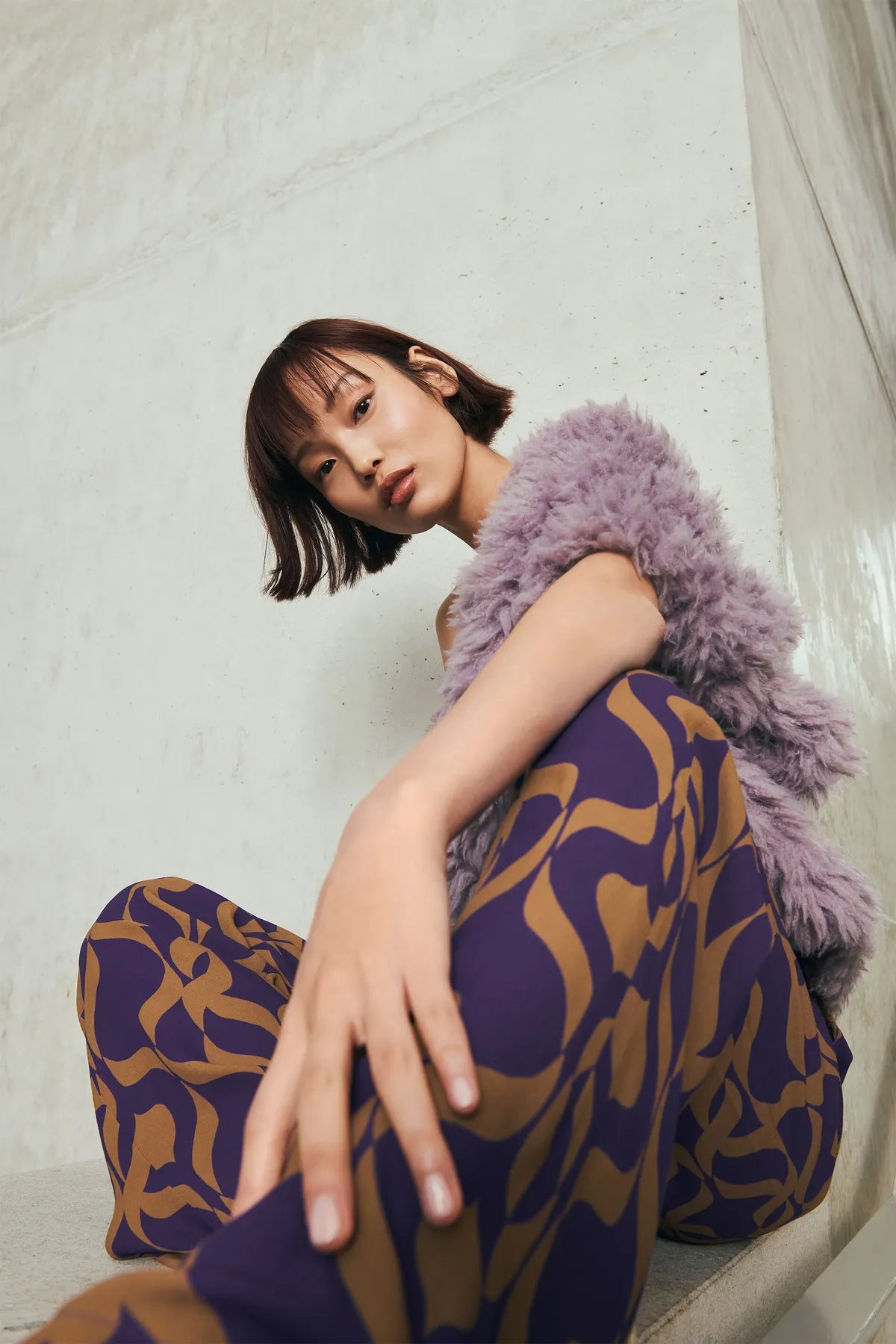 LUISA CERANO
688573/3525-0 Damen Hose Lila/Braun