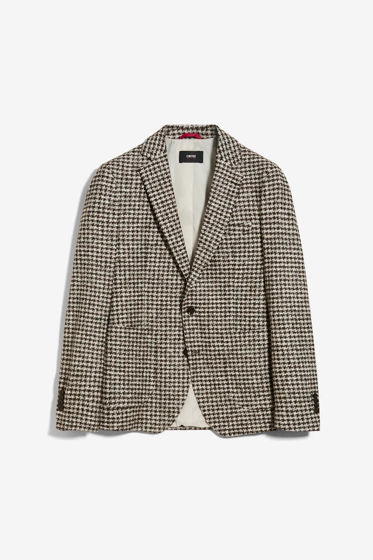 CINQUE 22523147 CIDATI Herren Sakko Karomuster Woll-Mix Braun 28