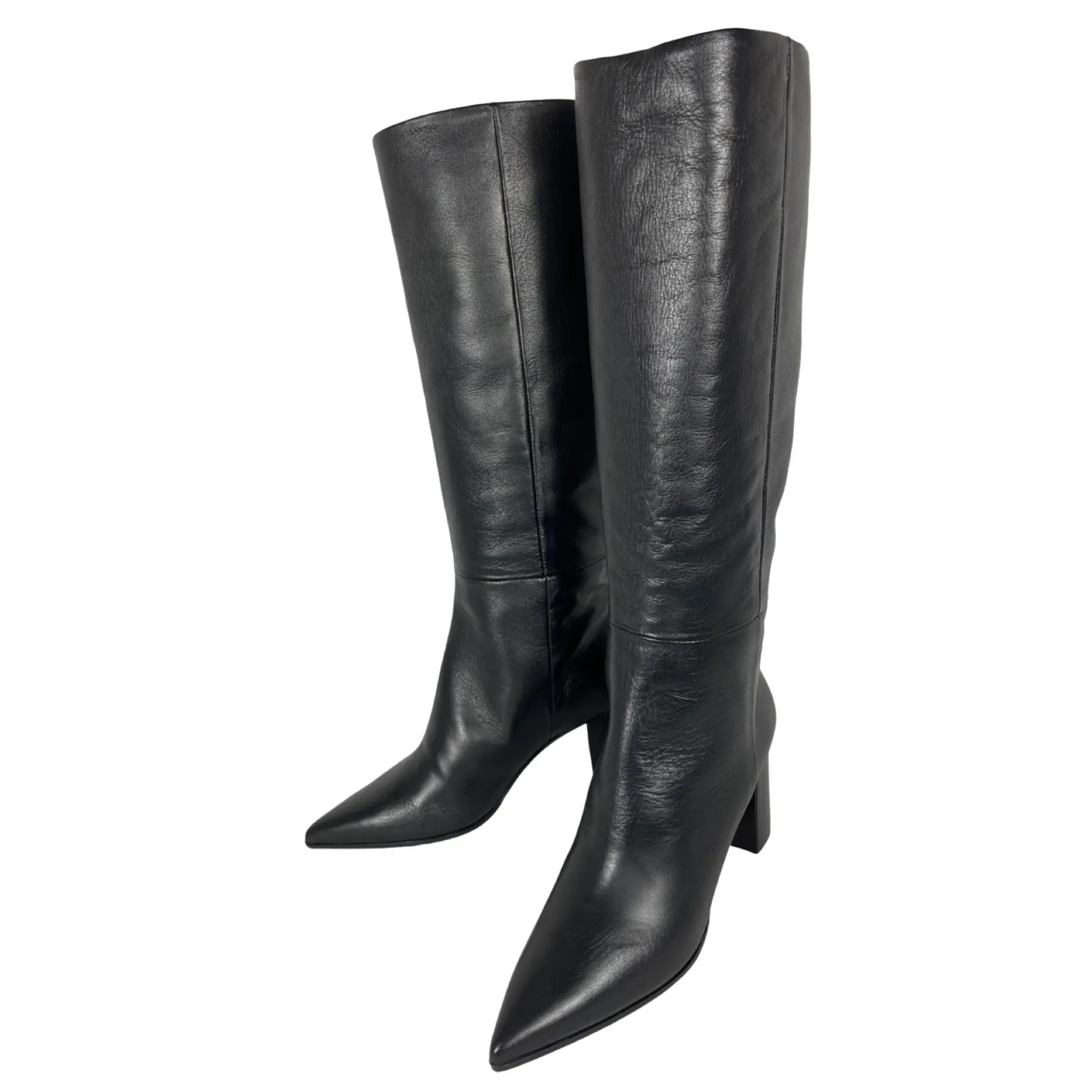 LORENA PAGGI 32757 GLOVE NERO Damen Schaftstiefel Blockabsatz Leder Schwarz.
