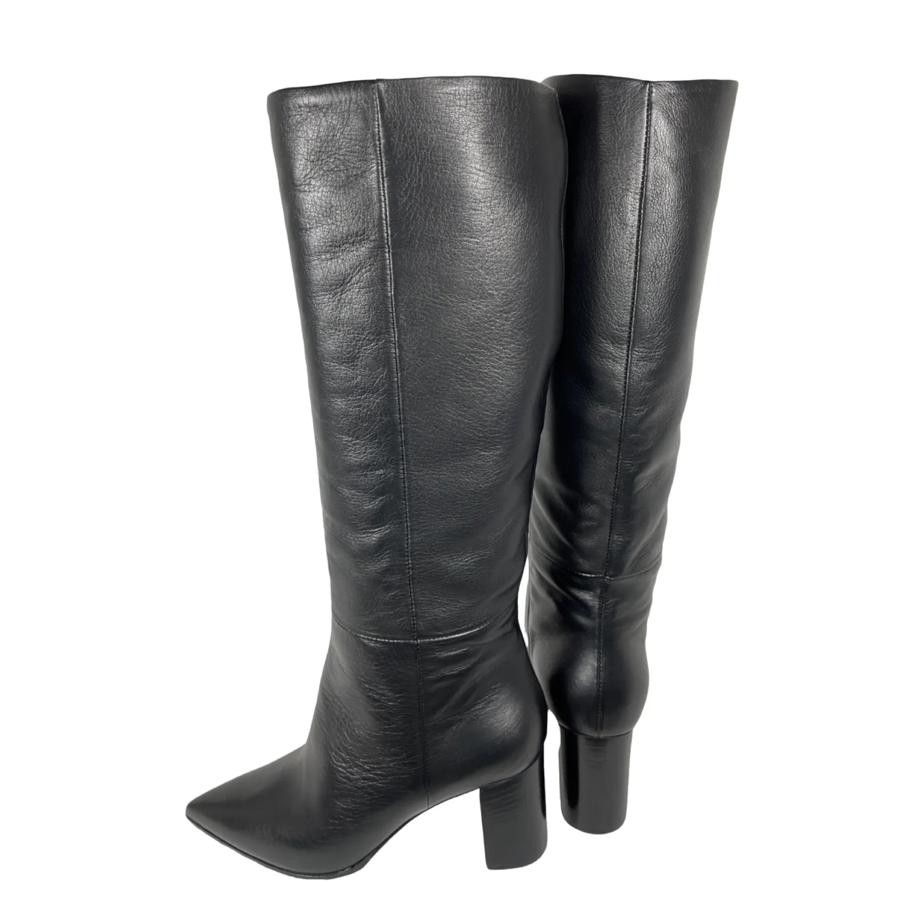 LORENA PAGGI 32757 GLOVE NERO Damen Schaftstiefel Blockabsatz Leder Schwarz.