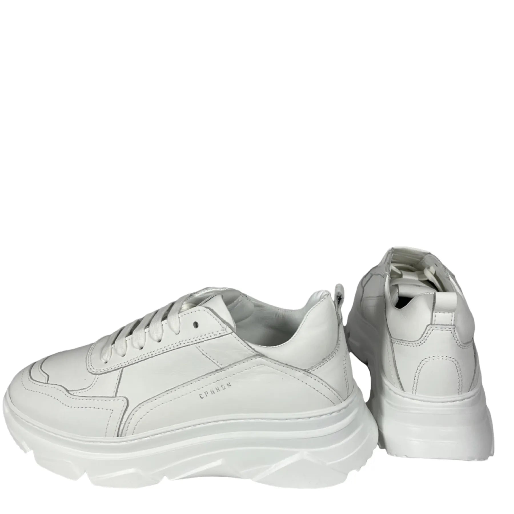 COPENHAGEN CPH40 VITELLO Damen Plateau-Sneaker Leder Weiß