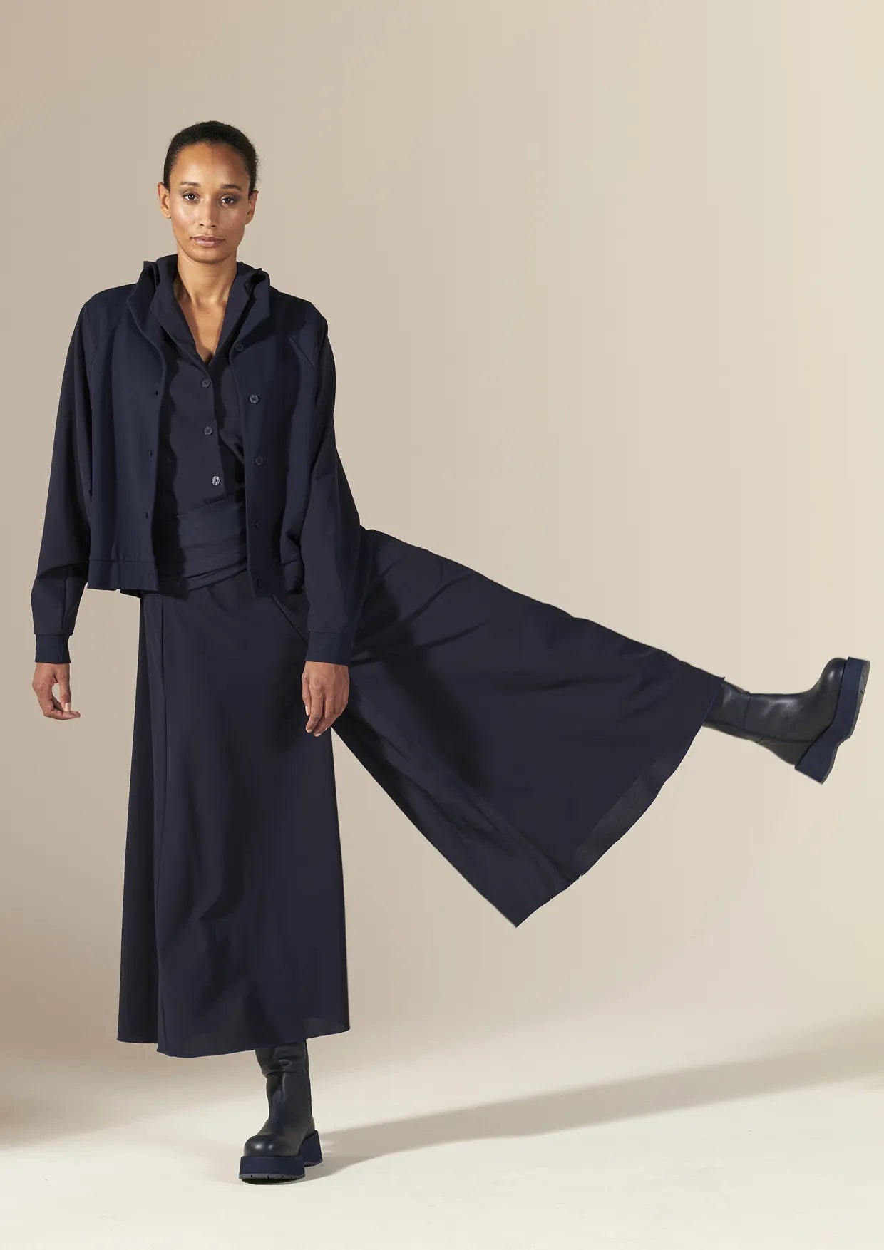 ANIA SCHIERHOLT HO2781/08 Damen Hose Culotte Hosenrock Blau Tinte.