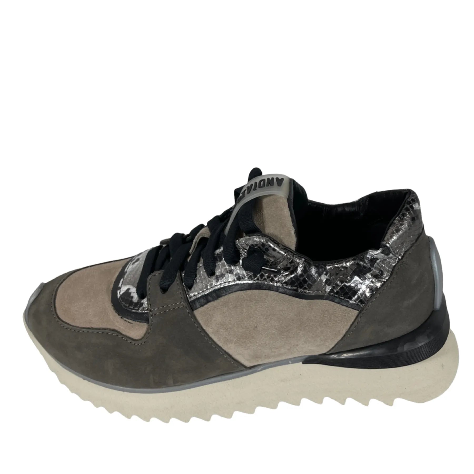 ANDIA FORA DOVER RUFFLE PY NABUK UNDERGROUND Damen Plateau-Sneaker Khaki.