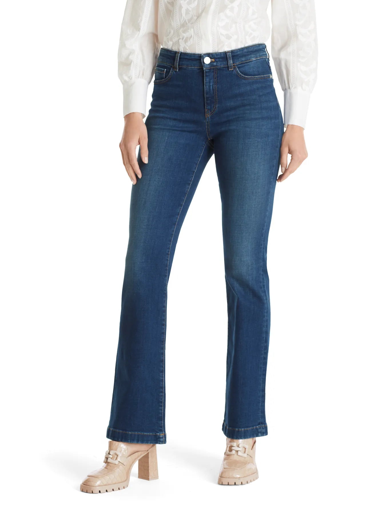 MARC CAIN +P 82.06 D71 Rethink Together Damen Jeans FARO blue denim blau