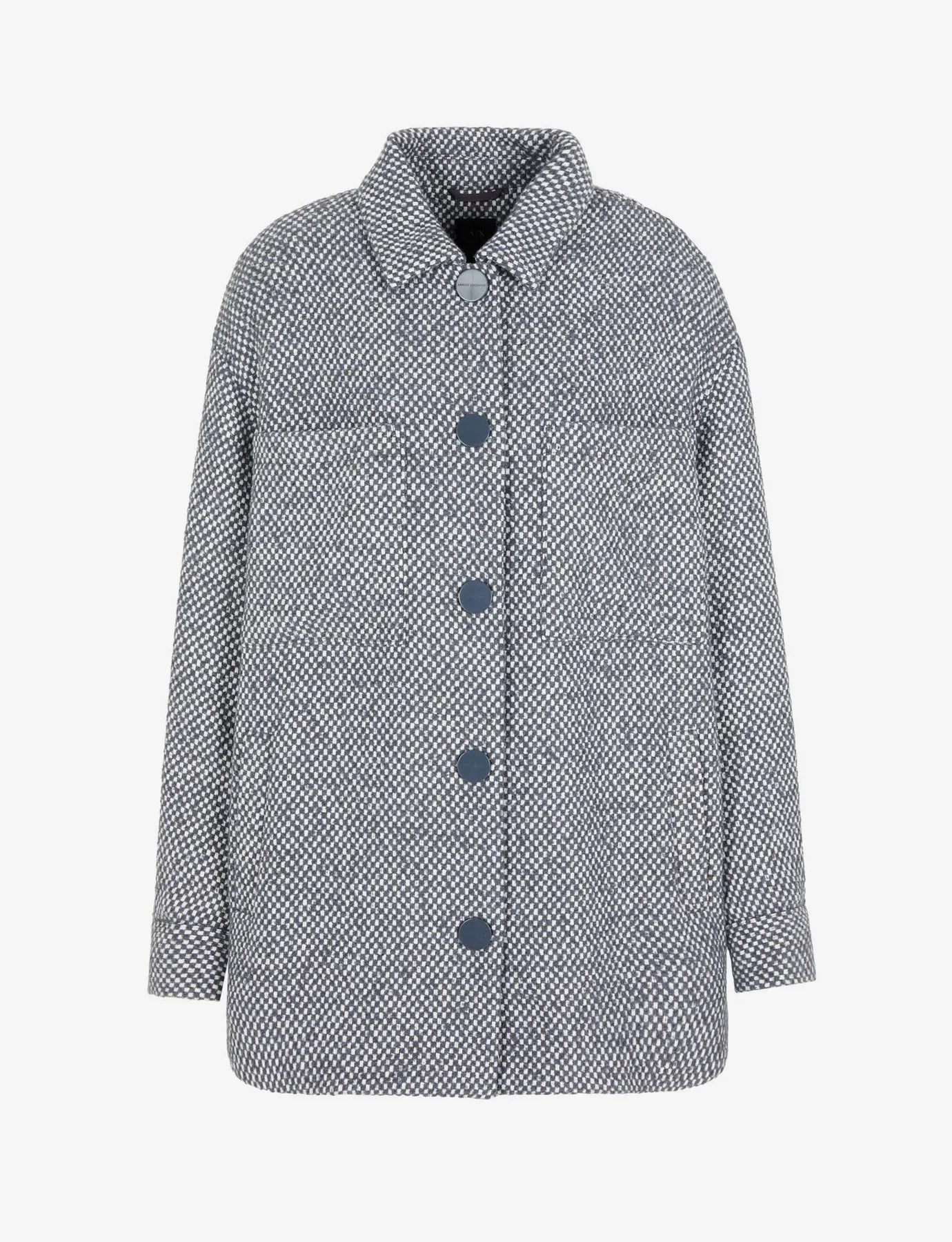 ARMANI 6RYB23 YN7MZ Damen Kurzmantel Schachbrettmuster RACING ISO CHECK