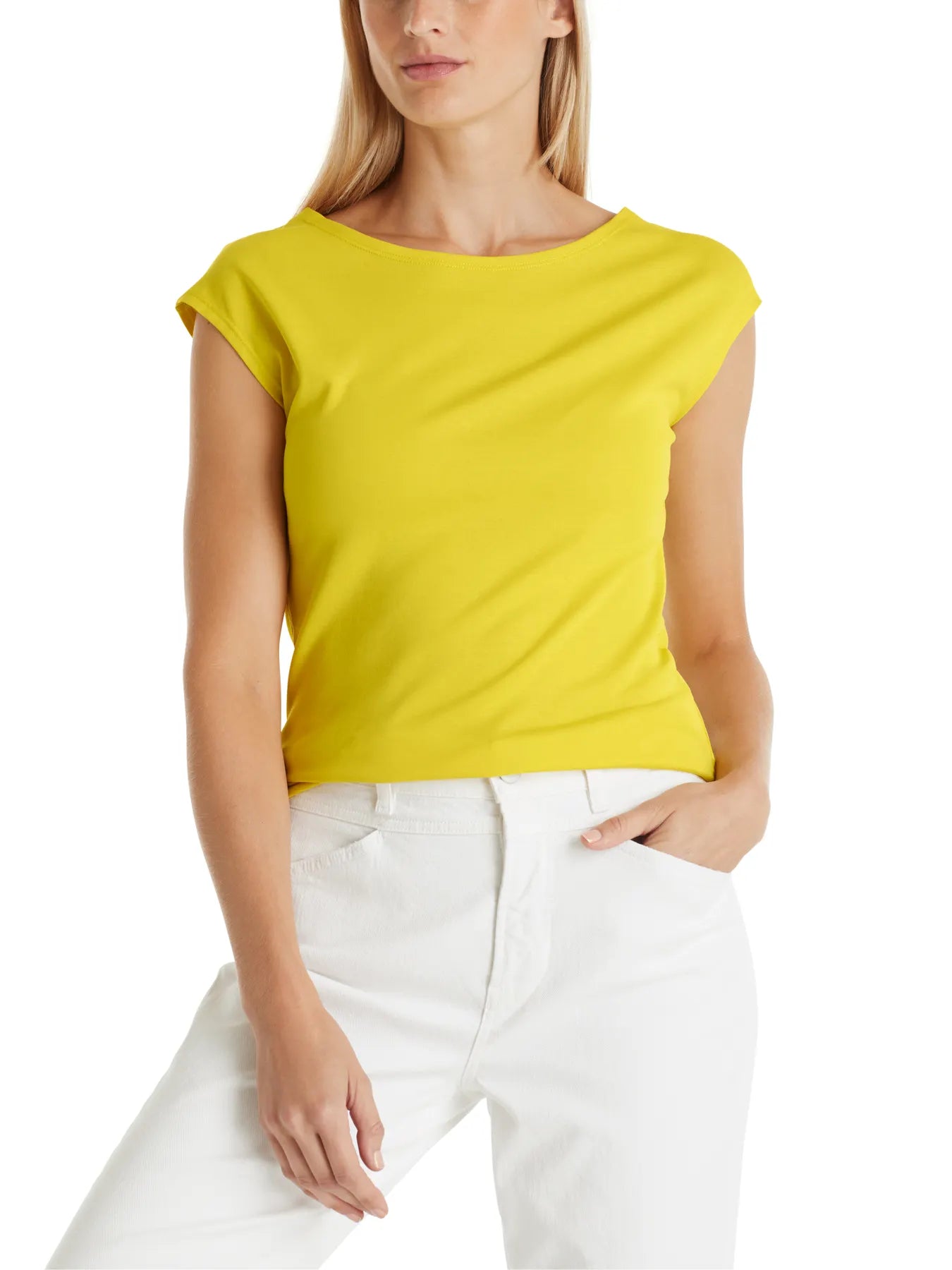 MARC CAIN WA 48.37 J14 T-Shirt mit angeschnittenem Arm Gelb
