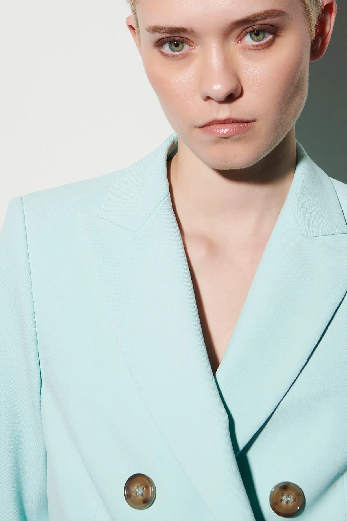 LUISA CERANO 498011/3453-0 Zweireihiger Damen Blazer mineral aqua