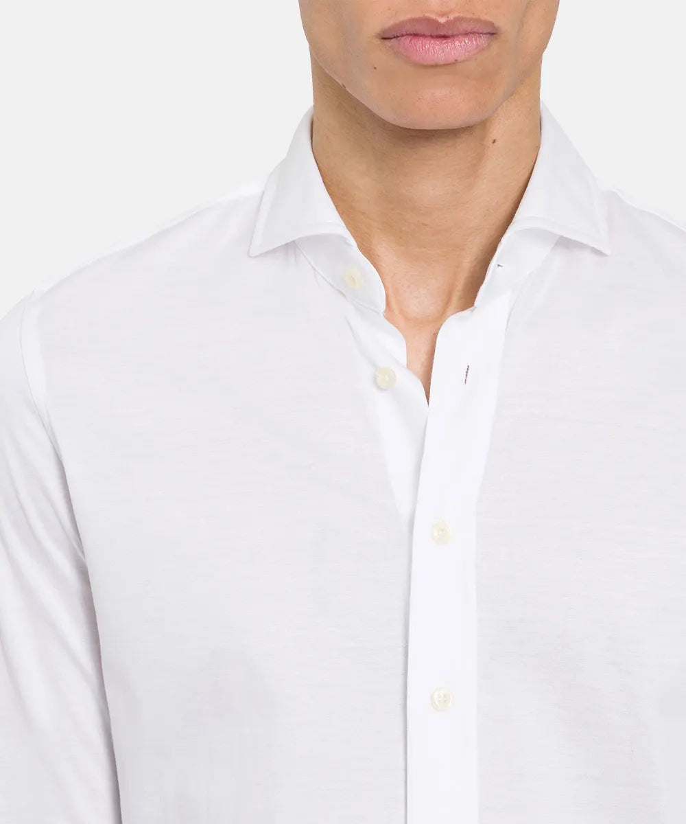 Baldessarini B3 11012.4915 BLD-Hugh-1 Herren Hemd Jersey Weiß