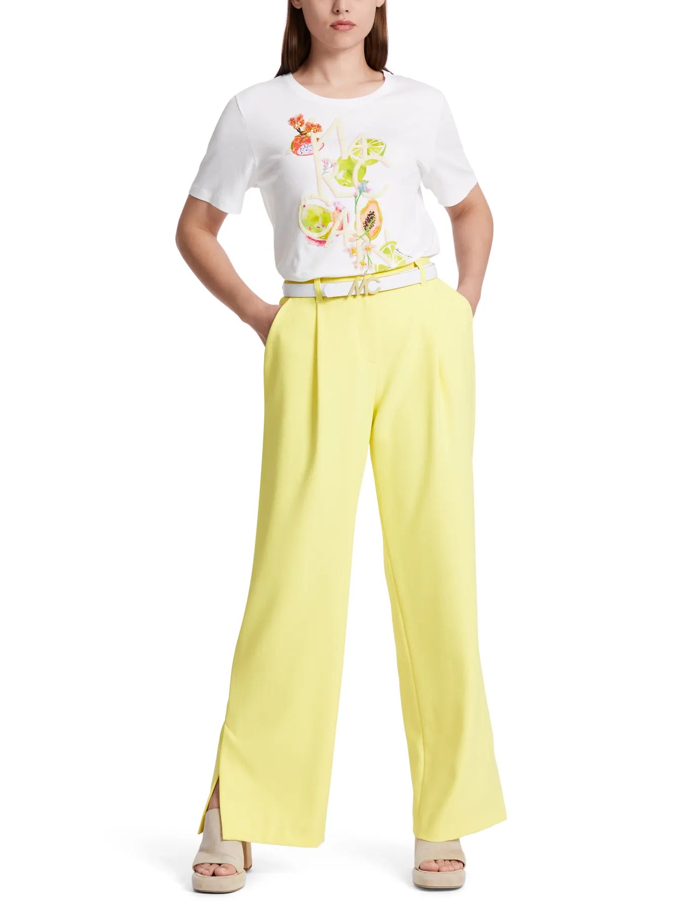 MARC CAIN WC 81.24 W03 Softe Hose WASCO pale lemon gelb