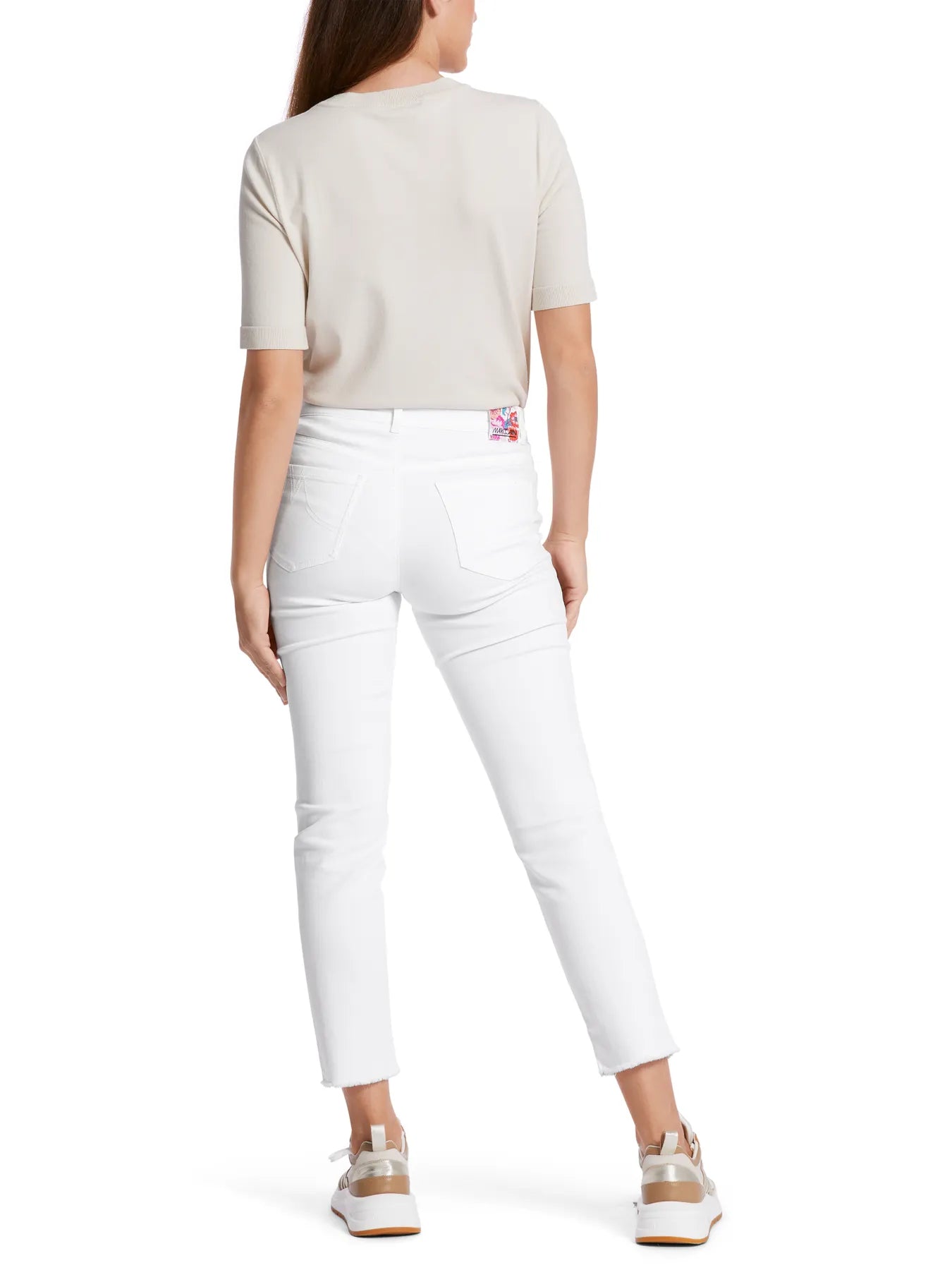 MARC CAIN WP 82.04 D50 SILEA Slim Fit Rethink Together Damen Jeans Stretch weiß