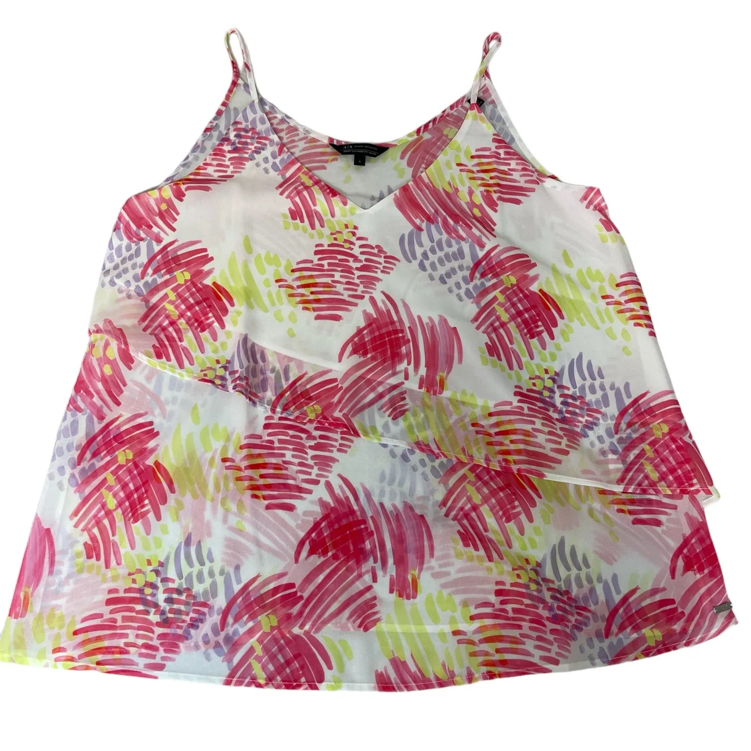 ARMANI 3DYH24 YN6TZ Damen Top weiß/rot/gelb