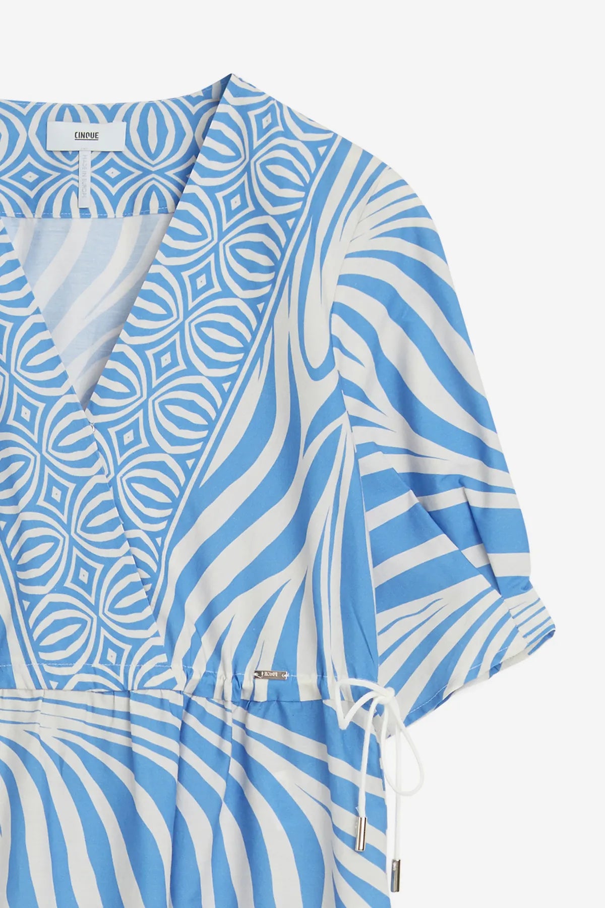 CINQUE 18064246 CIDALIS DAMEN KLEID MIT ZEBRA-PRINT BLAU