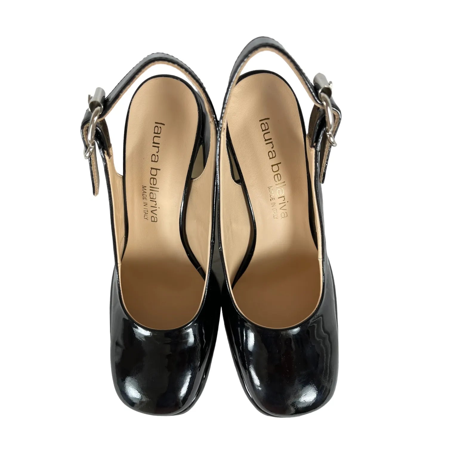 Laura Bellariva 9490-11 NAPLAK Damen Sling Lackleder Schwarz