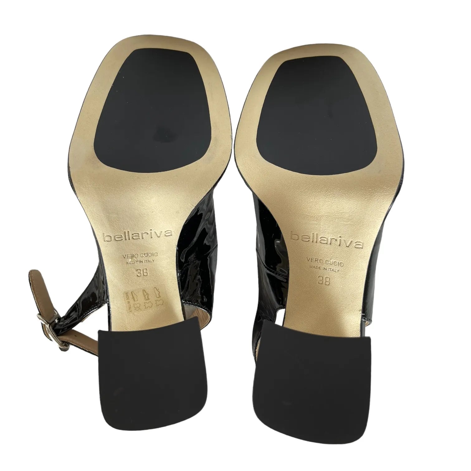 Laura Bellariva 9490-11 NAPLAK Damen Sling Lackleder Schwarz