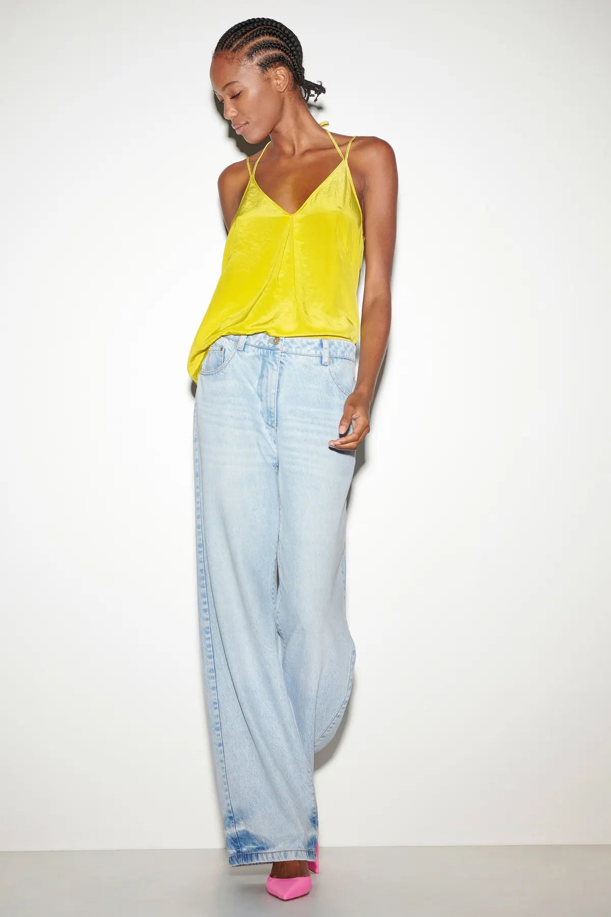 LUISA CERANO 398143/3597-0 Damen Spagetti Top Gelb