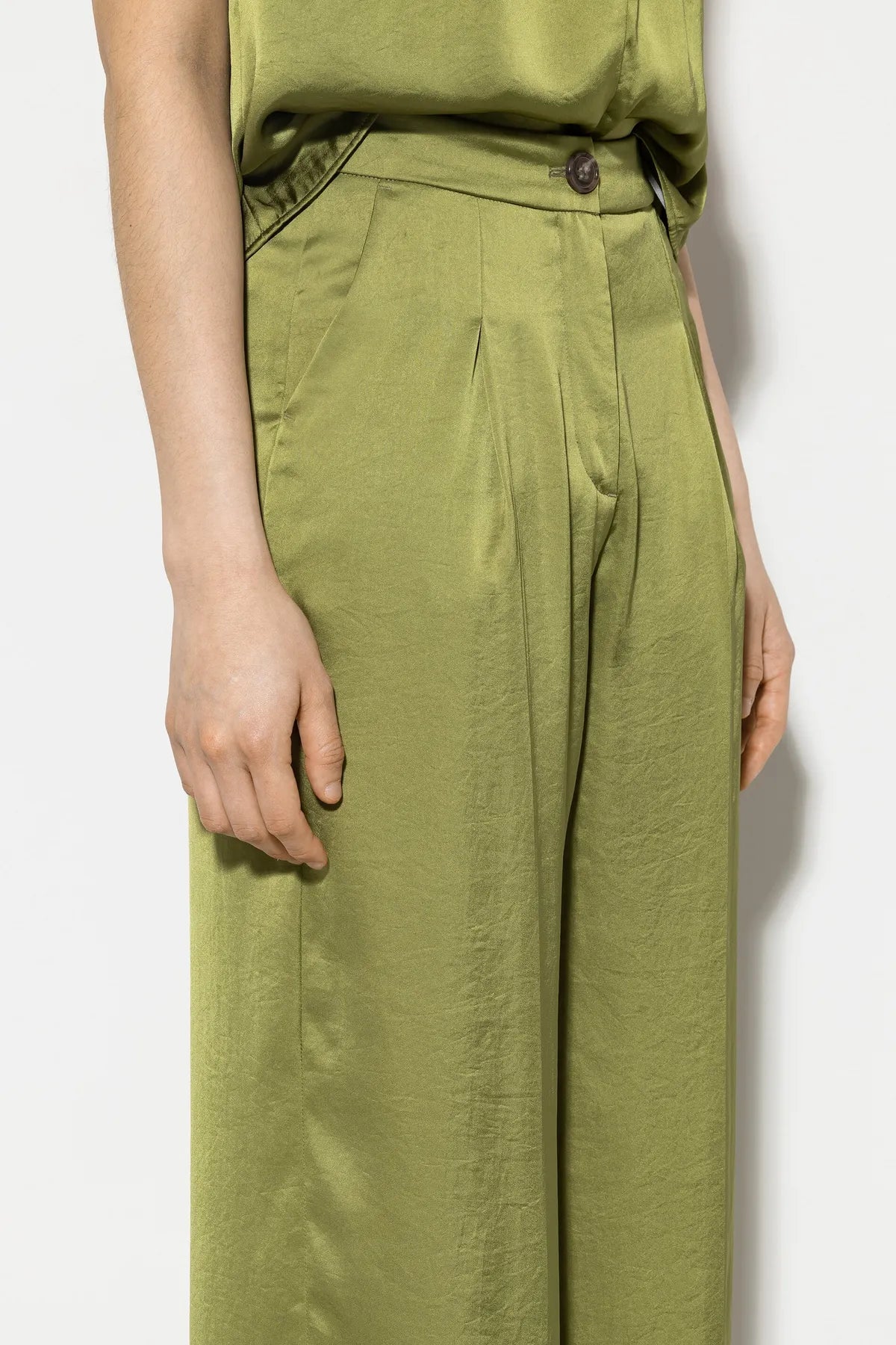 LUISA CERANO 
                
                                            608715/2307-0 Wideleg-Pants mit Bundfalten moss green grün
