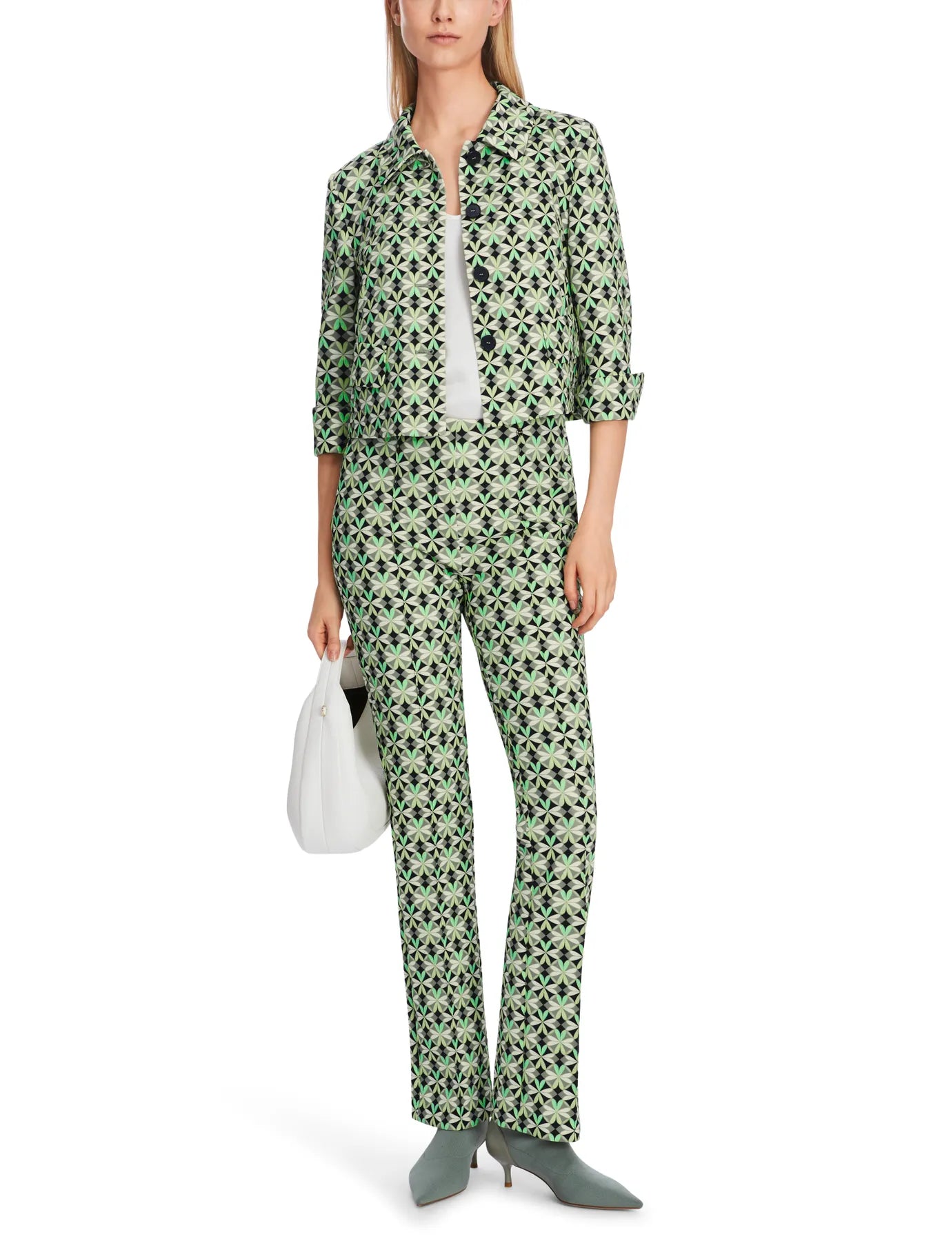 MARC CAIN 
                
                                            XC 31.06 J08 Bedruckte Jacke aus Scuba-Jersey soft malachite grün