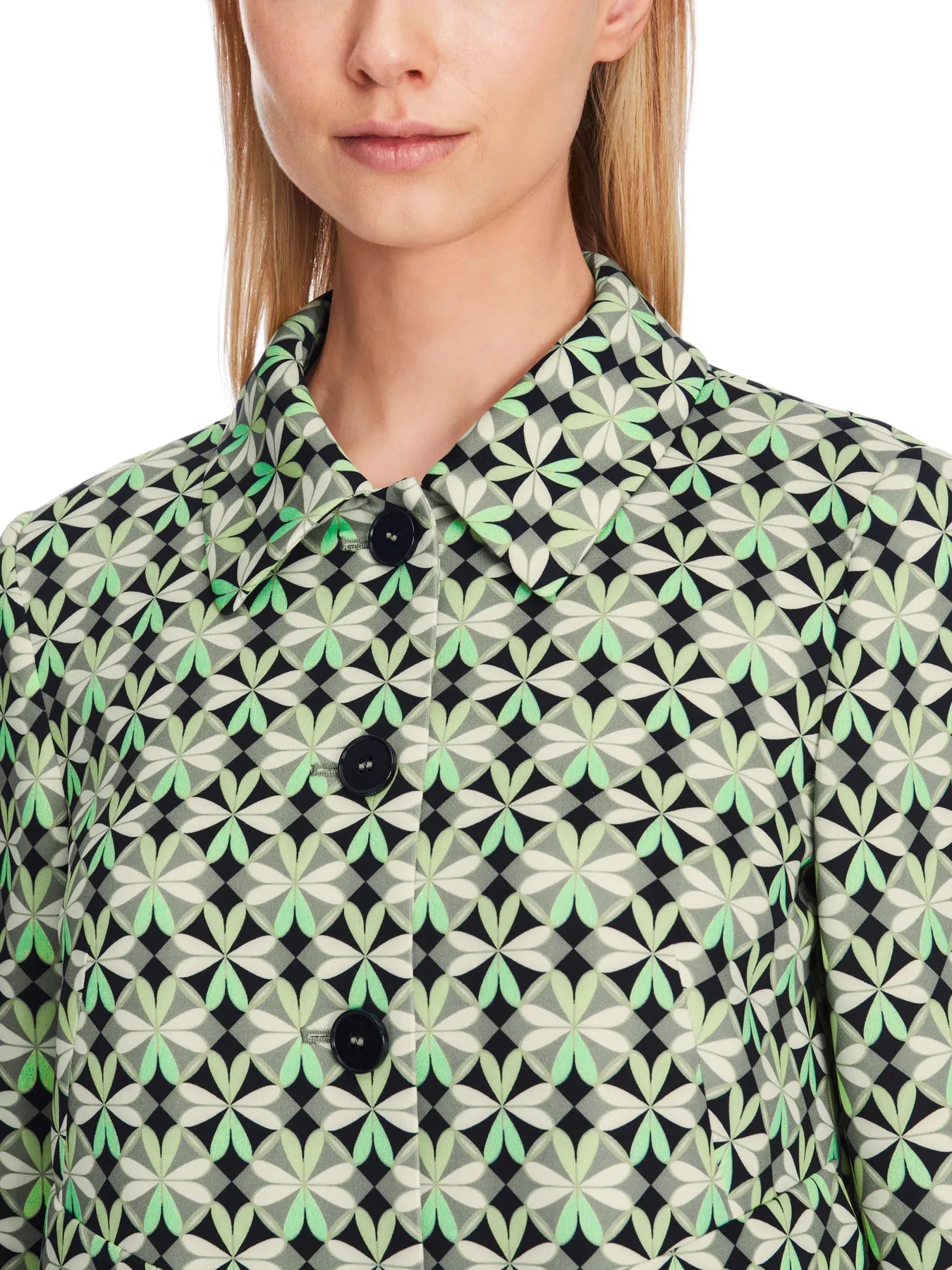 MARC CAIN 
                
                                            XC 31.06 J08 Bedruckte Jacke aus Scuba-Jersey soft malachite grün