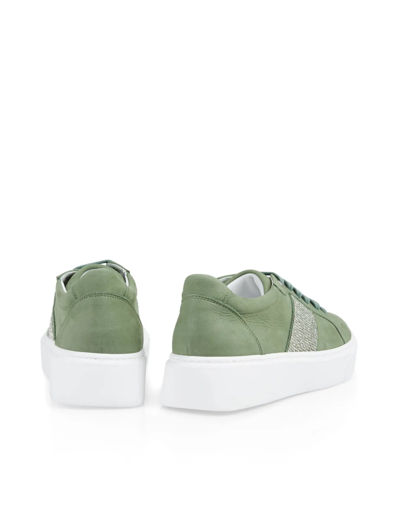 MARC CAIN XC SH.01 L06 Damen Sneaker aus Nubuck frozen sage grün