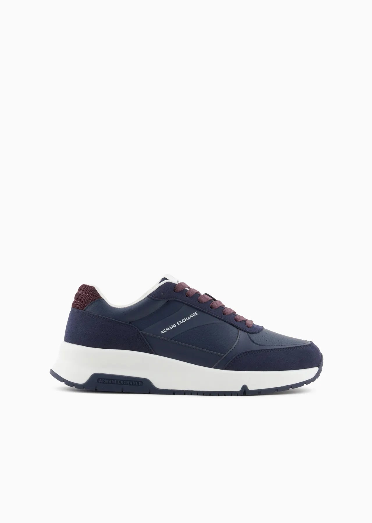 ARMANI EXCHANGE XUX225 XV862 HERREN SNEAKER LEDER OFF NAVY+BOREAU