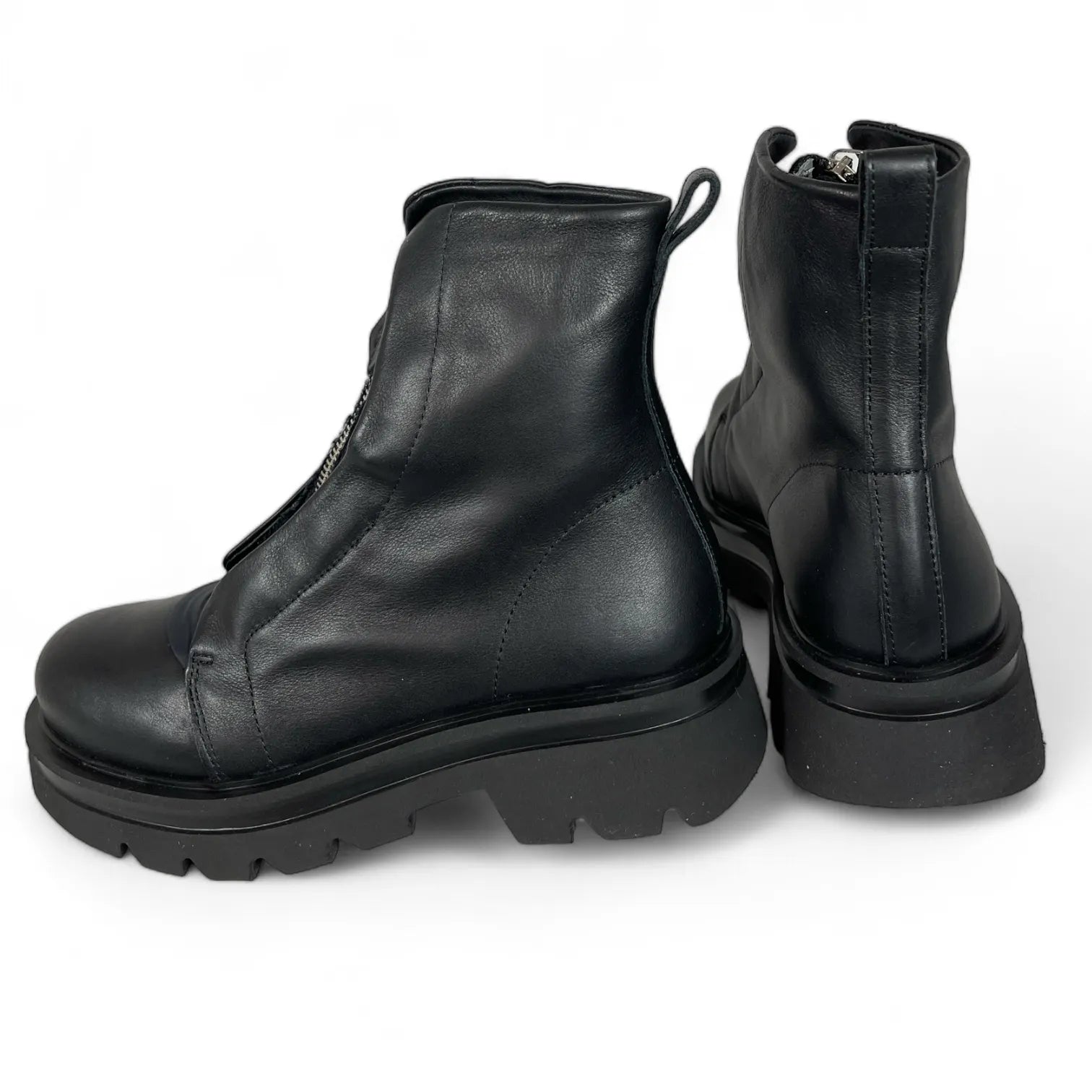 PATRIZIA BONFANTI DOVER - KUNI ZIP VELA DENVER DAMEN LEDER BOOTS SCHWARZ.