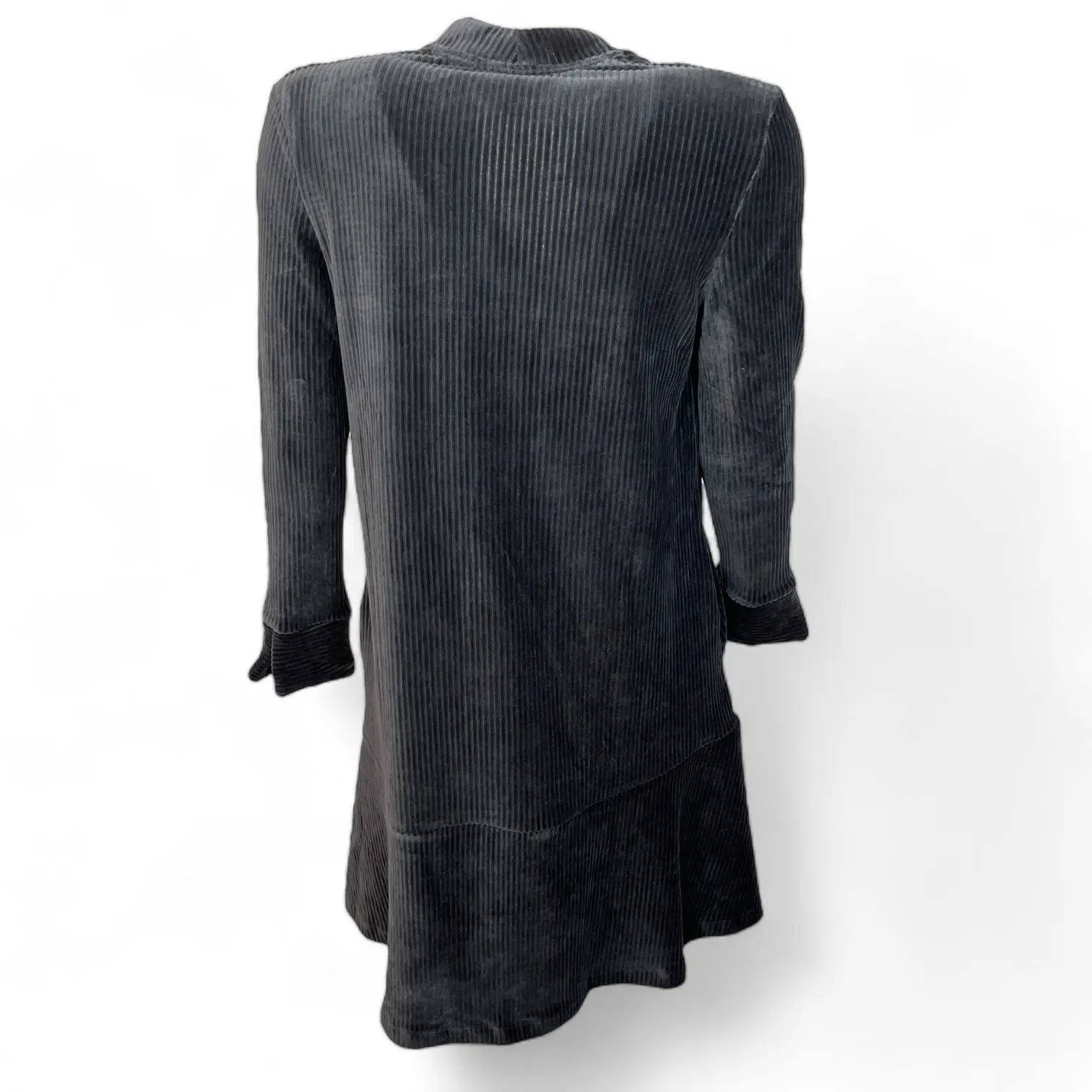 SOLDOUT S440 8050 DAMEN KLEID WEICHER SAMTCORD  SCHWARZ.