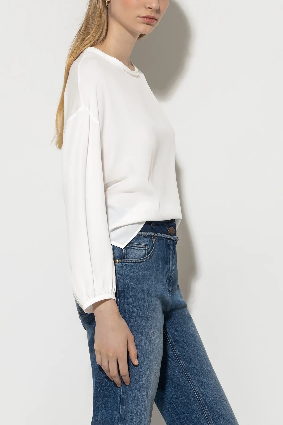 LUISA CERANO 
                
                                            308198/7599 Blusenshirt aus Seiden-Mix Cream